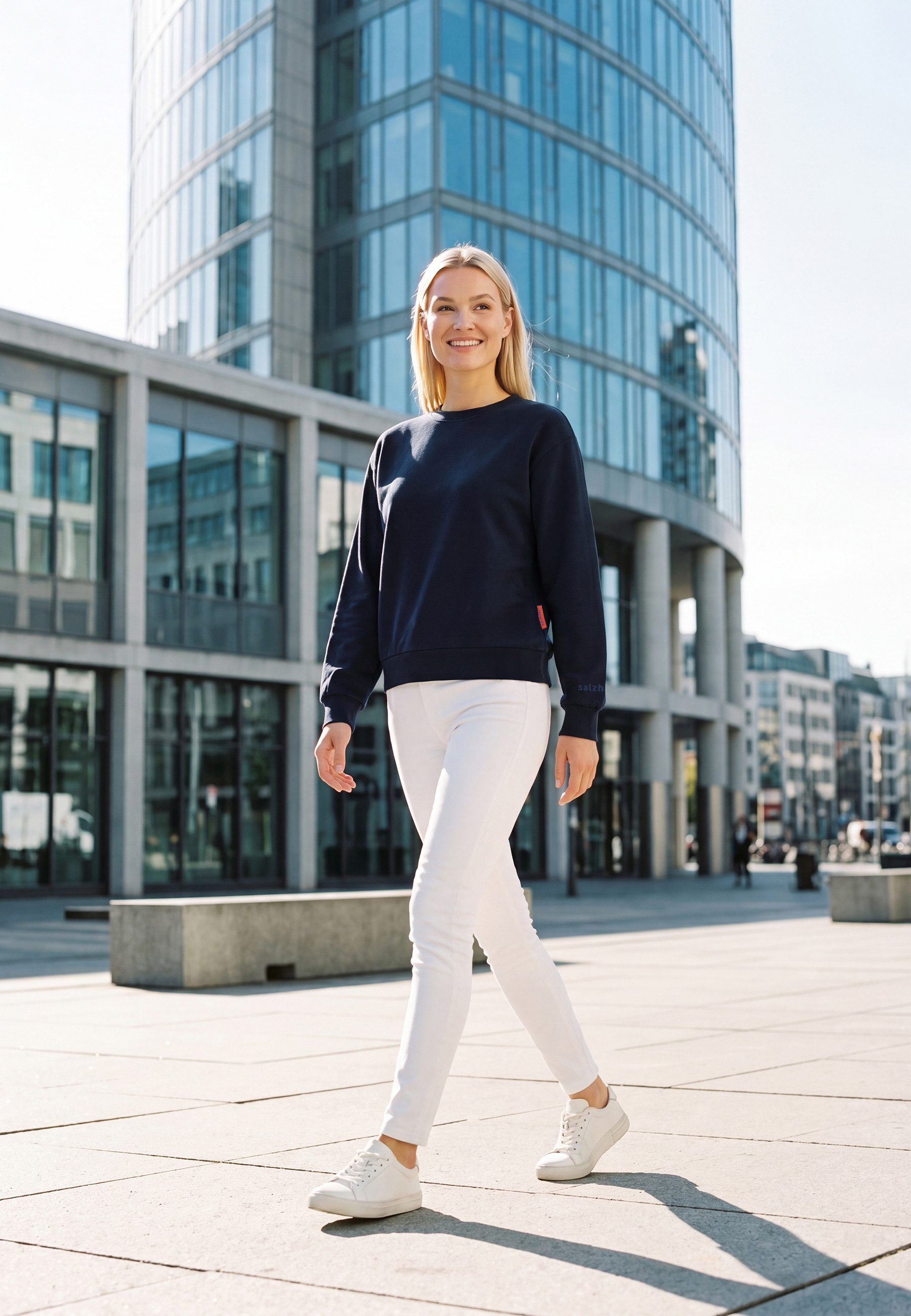 salzhaut Longpullover AGEWEREN Damen Relaxed-Fit salzhaut – nordisch frisch, lässig und frech für jeden Tag!