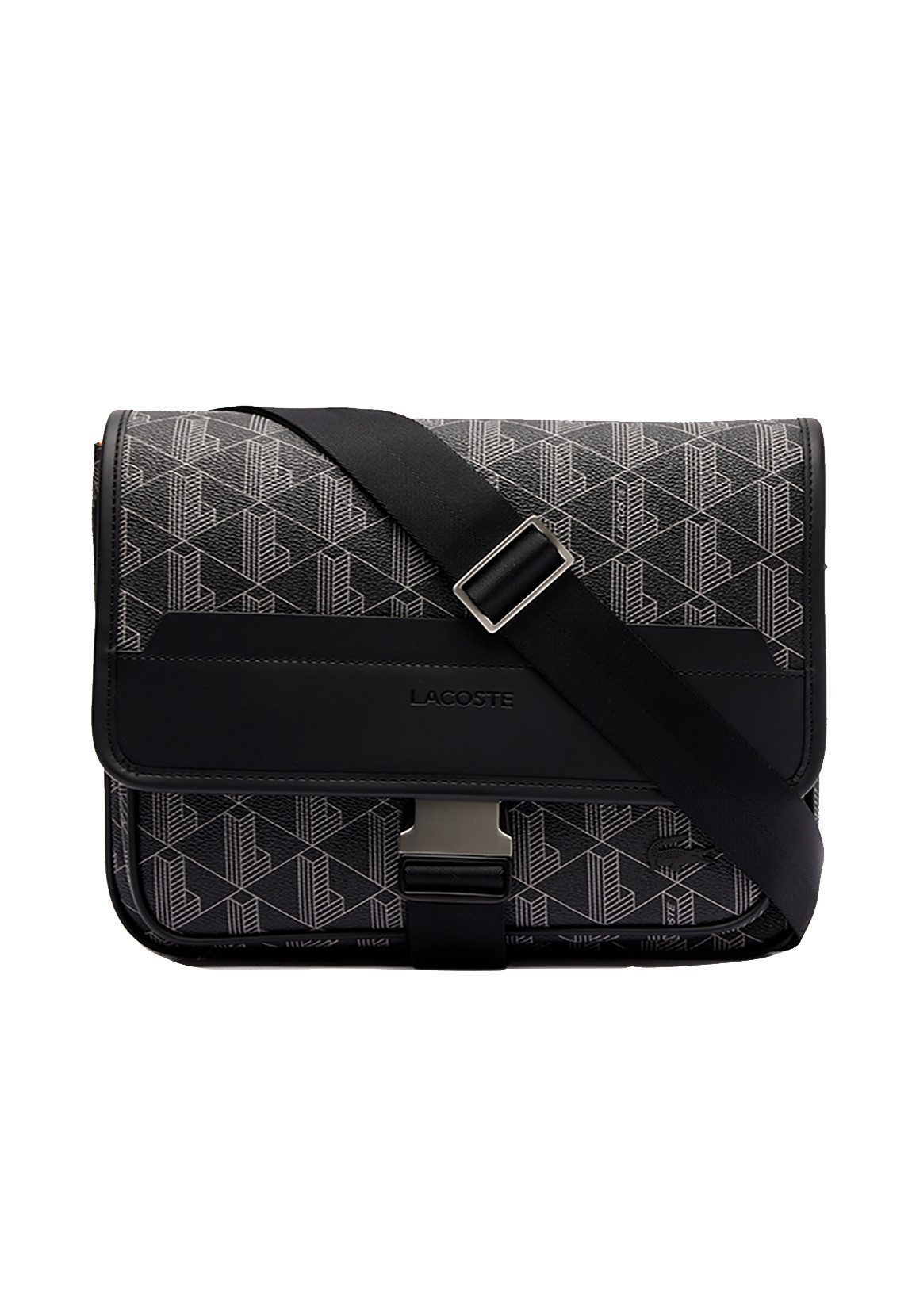 Lacoste Umhängetasche Lacoste Umhängetasche L MESSENGER BAG NH4411LX Monogram Noir Gris