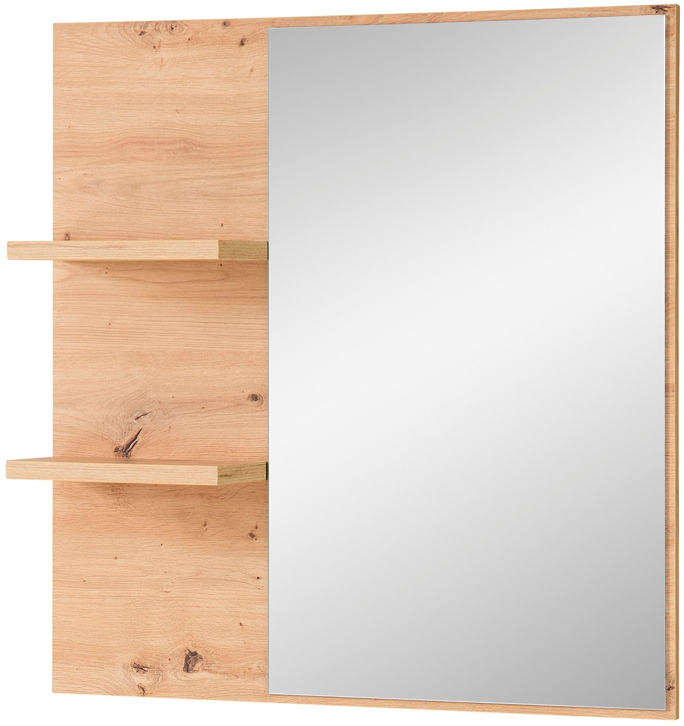 Innostyle Garderobenspiegel BARI Wandspiegel (1-St), Spiegelfläche 78 x 80 cm, 2 Ablageböden