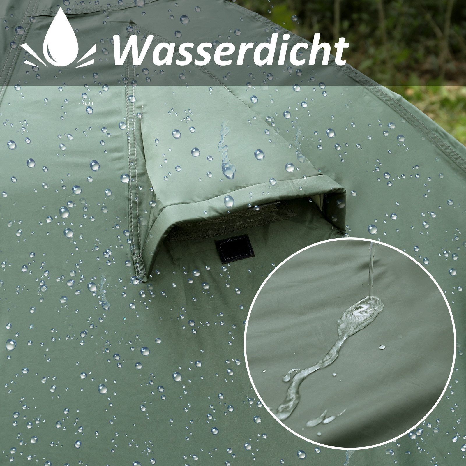 CALIYO Kuppelzelt Zelt für 2 und 3 Personen in 4 Jahreszeiten, Ultraleicht für Camping, Personen: 2, Doppeltüren, Wasserdicht, einfach aufzubauen und zu tragen