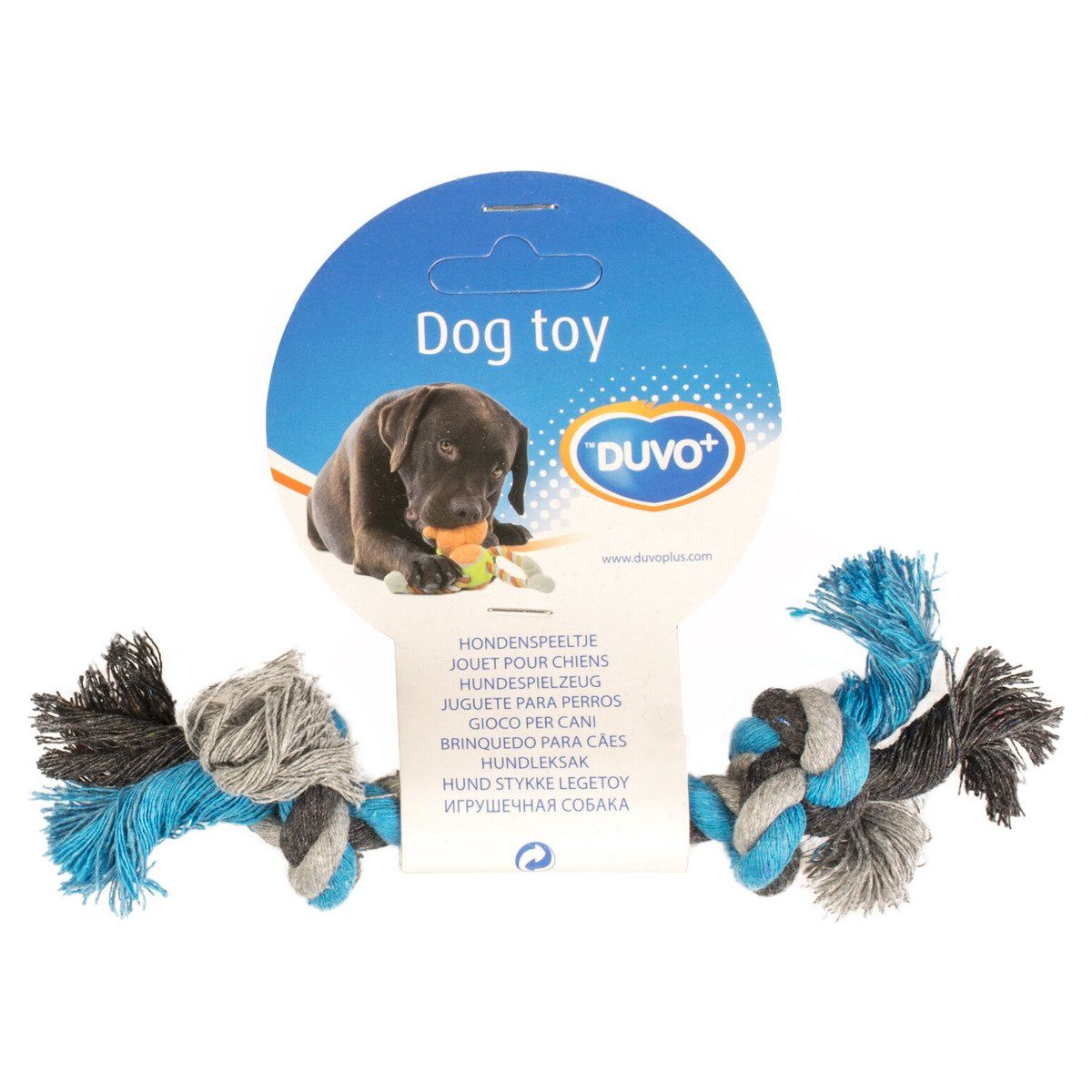 DUVO+ Tiertau Baumwoll-Knoten blau