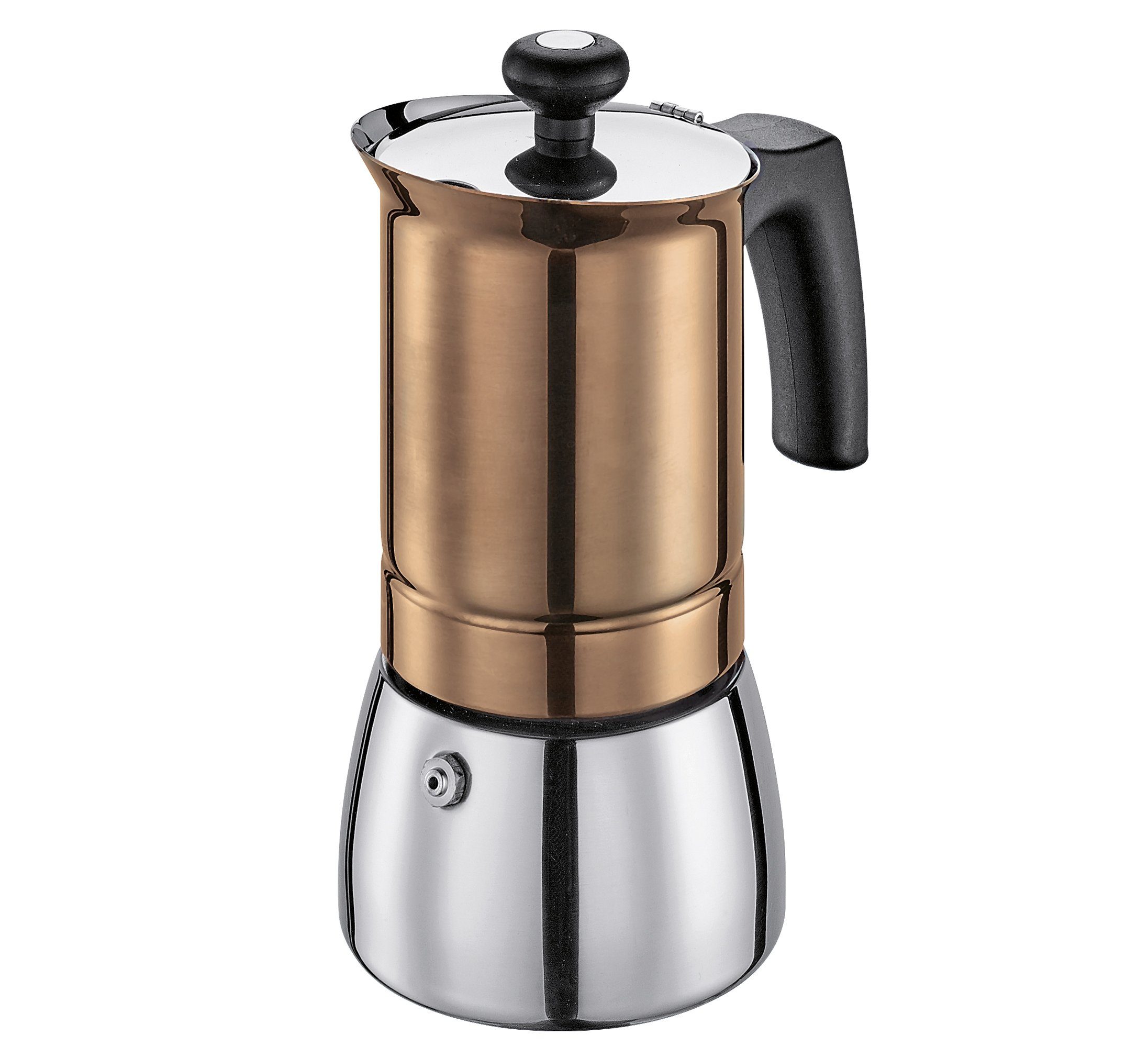 Cilio Espressokocher Espressokocher Kaffeebereiter Induktionsgeeignet kupfer 4T cilio