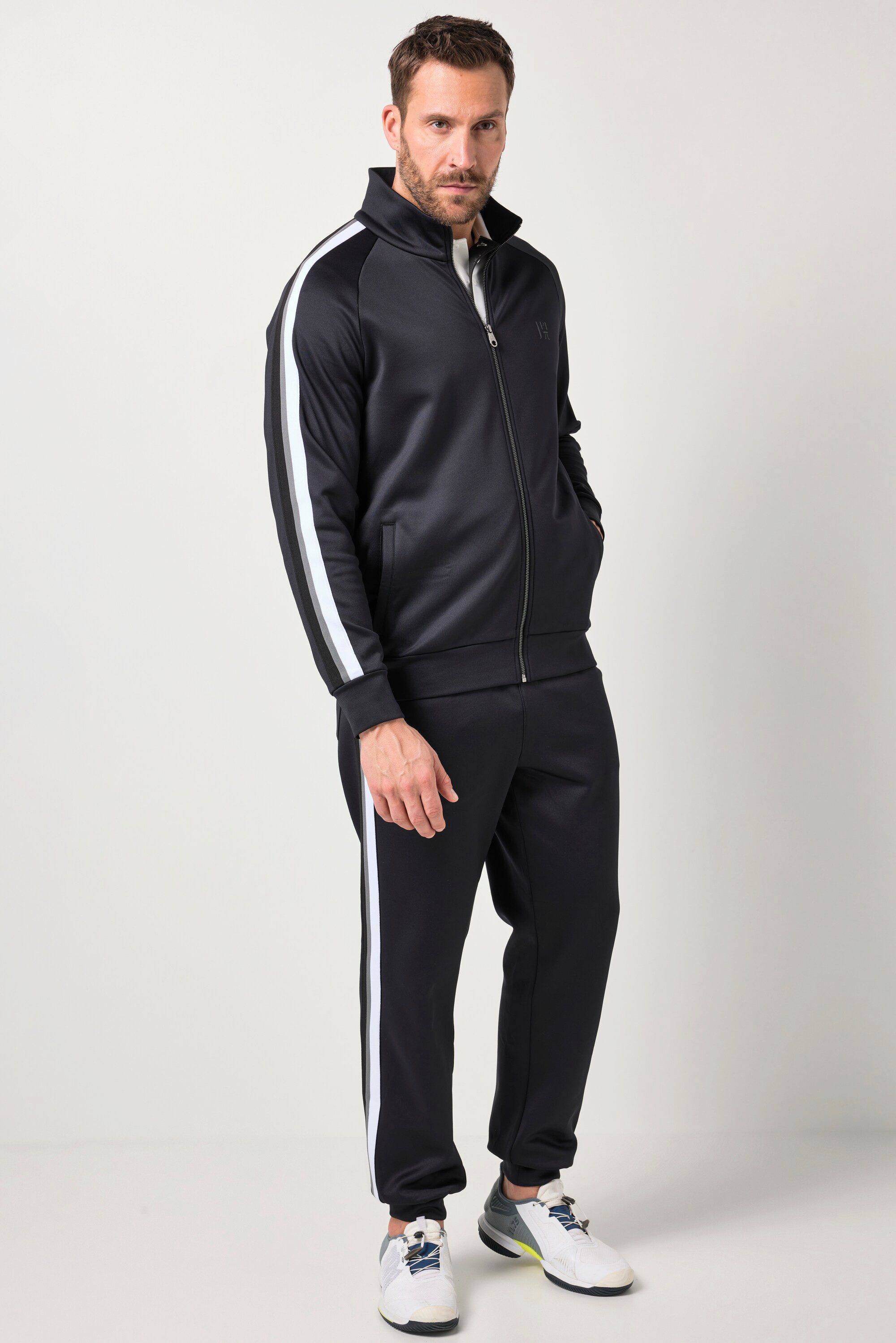 JP1880 Fleecejacke Sweatjacke FLEXNAMIC® Tennis Stehkagen