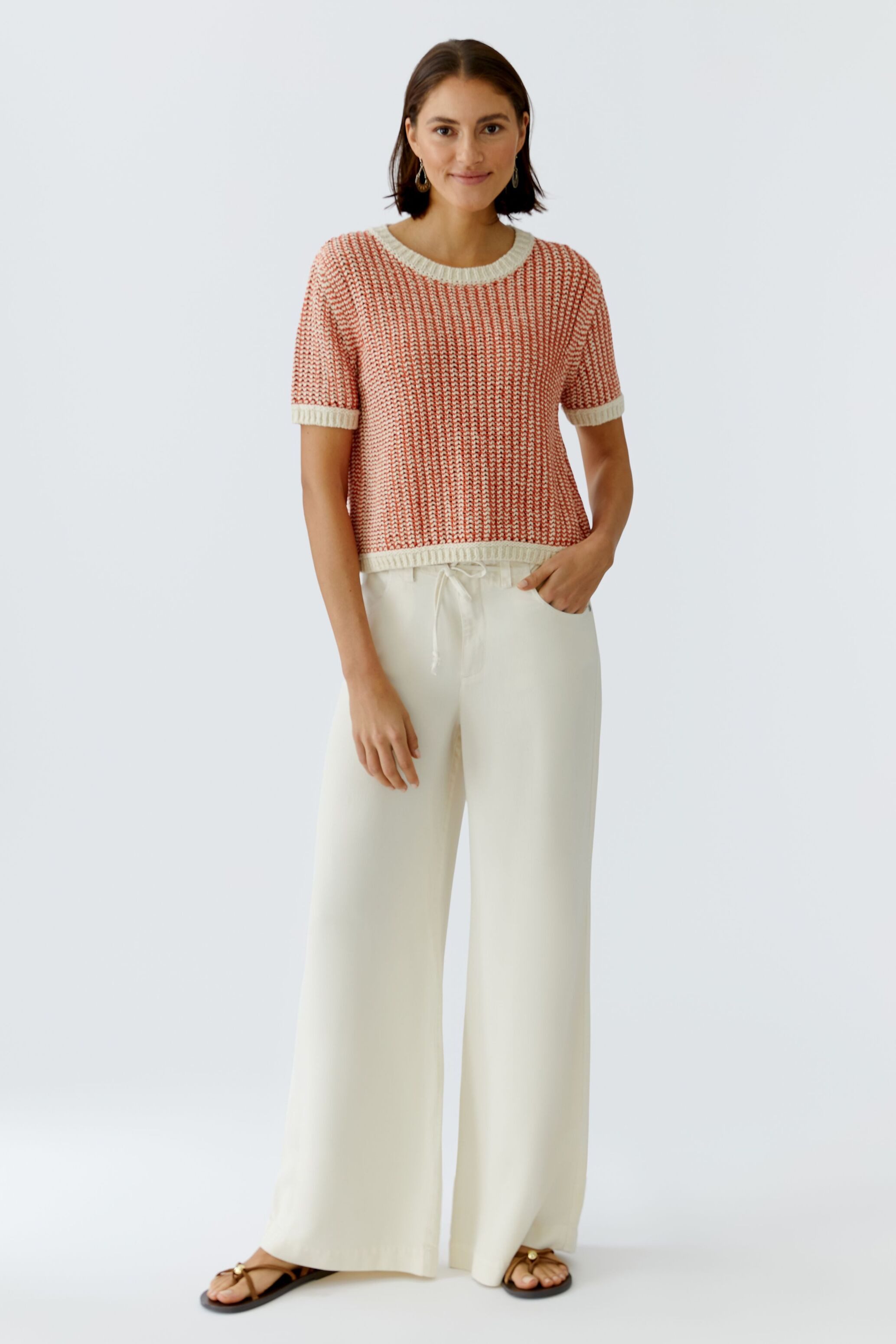 Oui Rundhalspullover