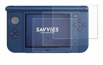 Savvies Schutzfolie für Nintendo New 3DS XL (Unteres Display), Displayschutzfolie, 6 Stück, Folie klar
