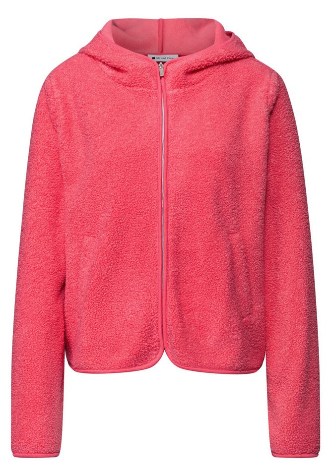 STREET ONE Sweatjacke Teddy-Jacke mit Kapuze