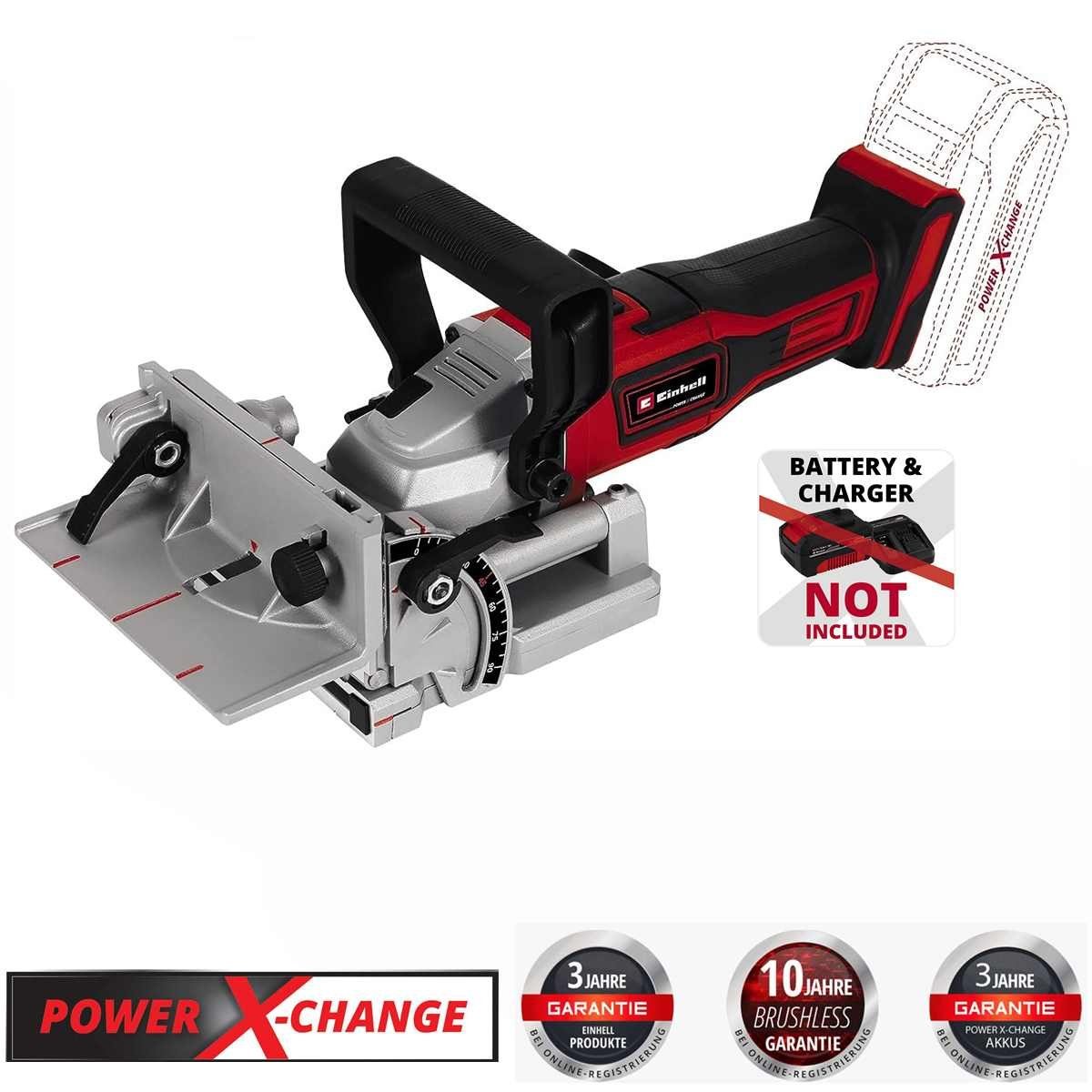 Einhell Flachdübelfräse Einhell Akku-Flachdübelfräse TE-BJ 18 Li-Solo Power X-Change 18 V