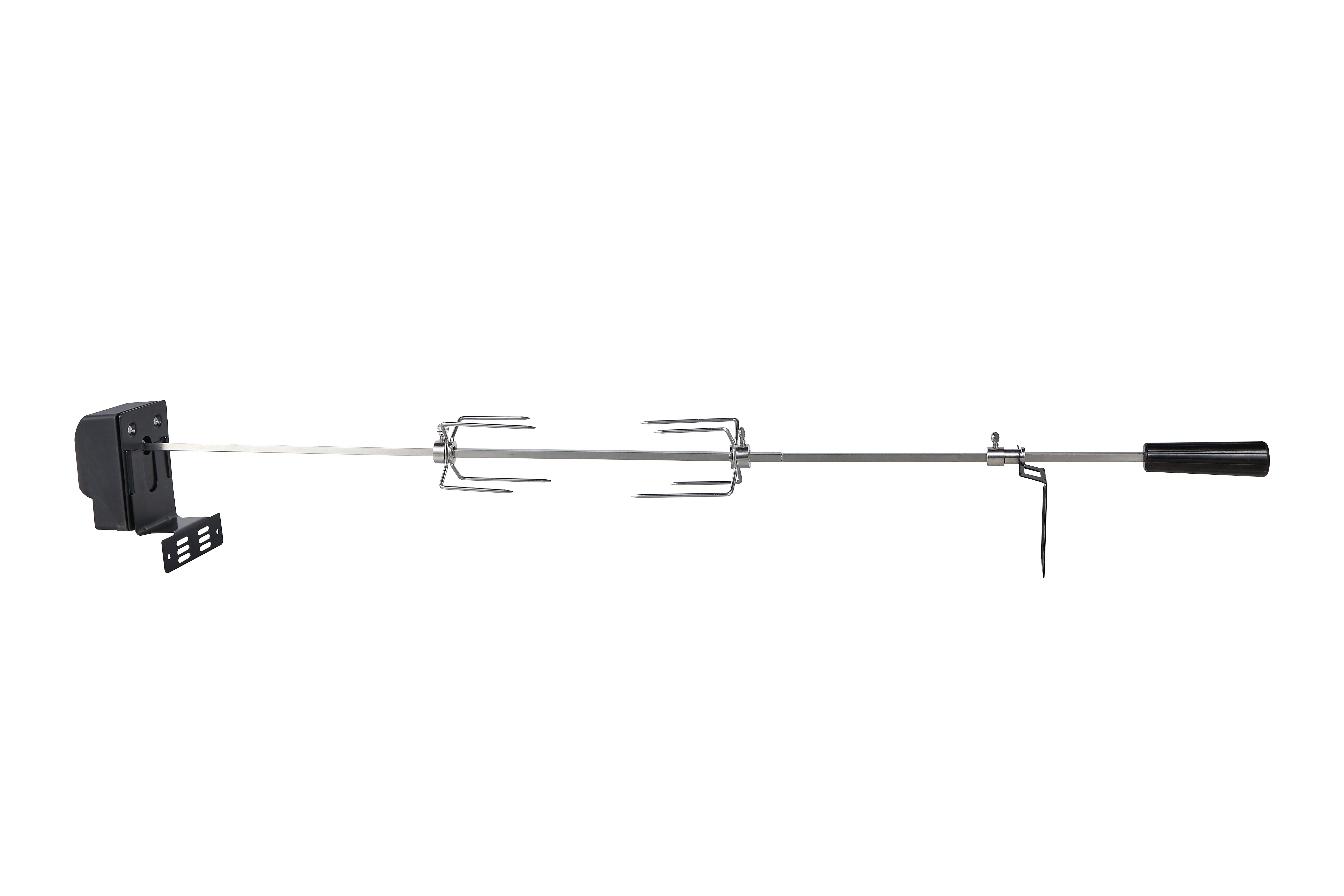 El Fuego Drehspieß El Fuego® Universal Drehspieß mit Motor, bis 120 cm, Größe variabel einstellbar, Edelstahl, inkl. 2 Fleischnadeln