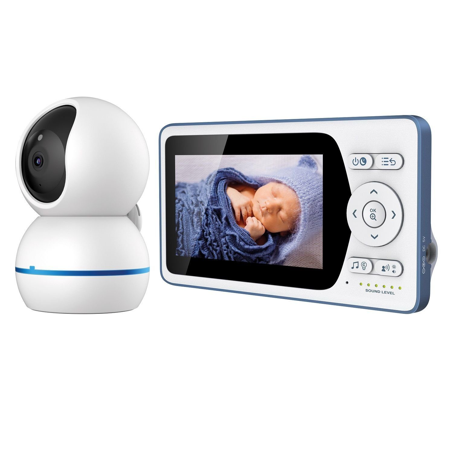 Video-Babyphone VM-M500 640x480px 4.3'' Video-Babyphone Telefunken Infrarotmodus Display