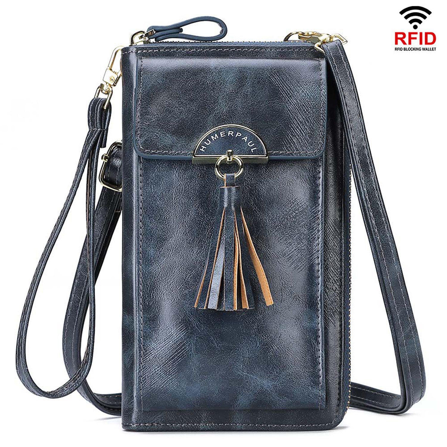 IBETTER Mini Bag Handy Mini-Tasche Kleine Schultertasche Multifunktionale Handytasche (RFID-Schutz Funktion)