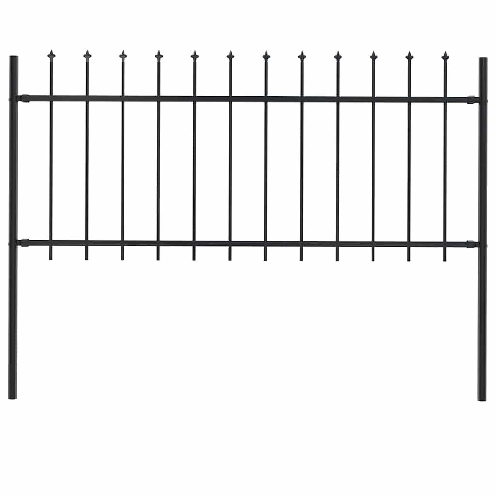 vidaXL Gartenzaun Gartenzaun mit Speerspitzen Stahl günstig online kaufen