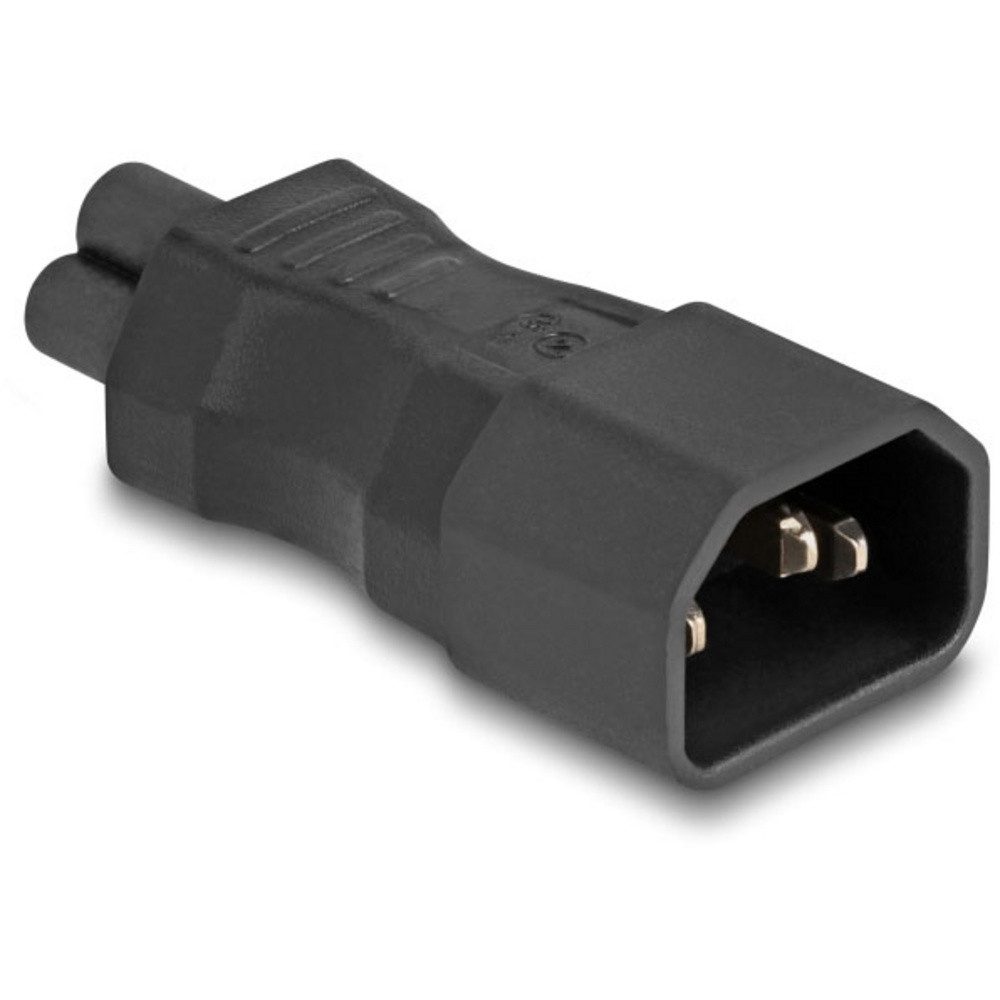 Delock Delock 80468 Netz-Adapter Kleeblatt-Buchse C5 - Stecker C14 Schwarz Stromadapter