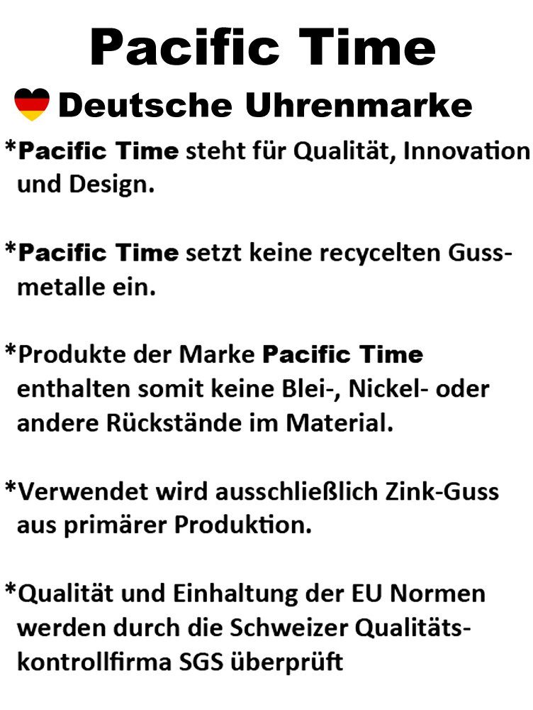 Einhorn Pacific Quarzuhr, Time türkis Gratis farbiges - Regenbogen Armband Versand +