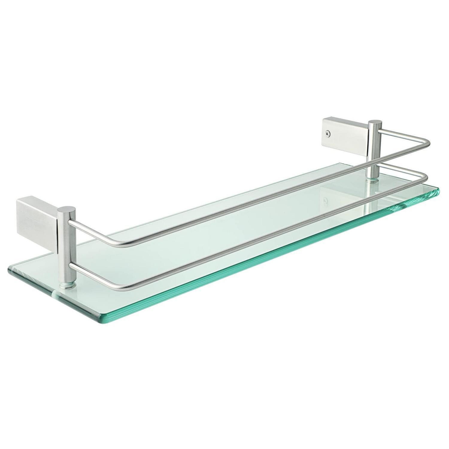 LuxusKollektion Duschkorb Duschablage Glasregal Edelstahl 40cm gebürstet (1 St)