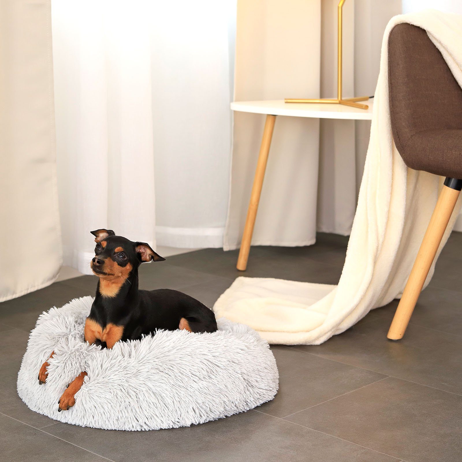 lionto Tierkissen Rundes Haustierbett in Donutform, günstig online kaufen