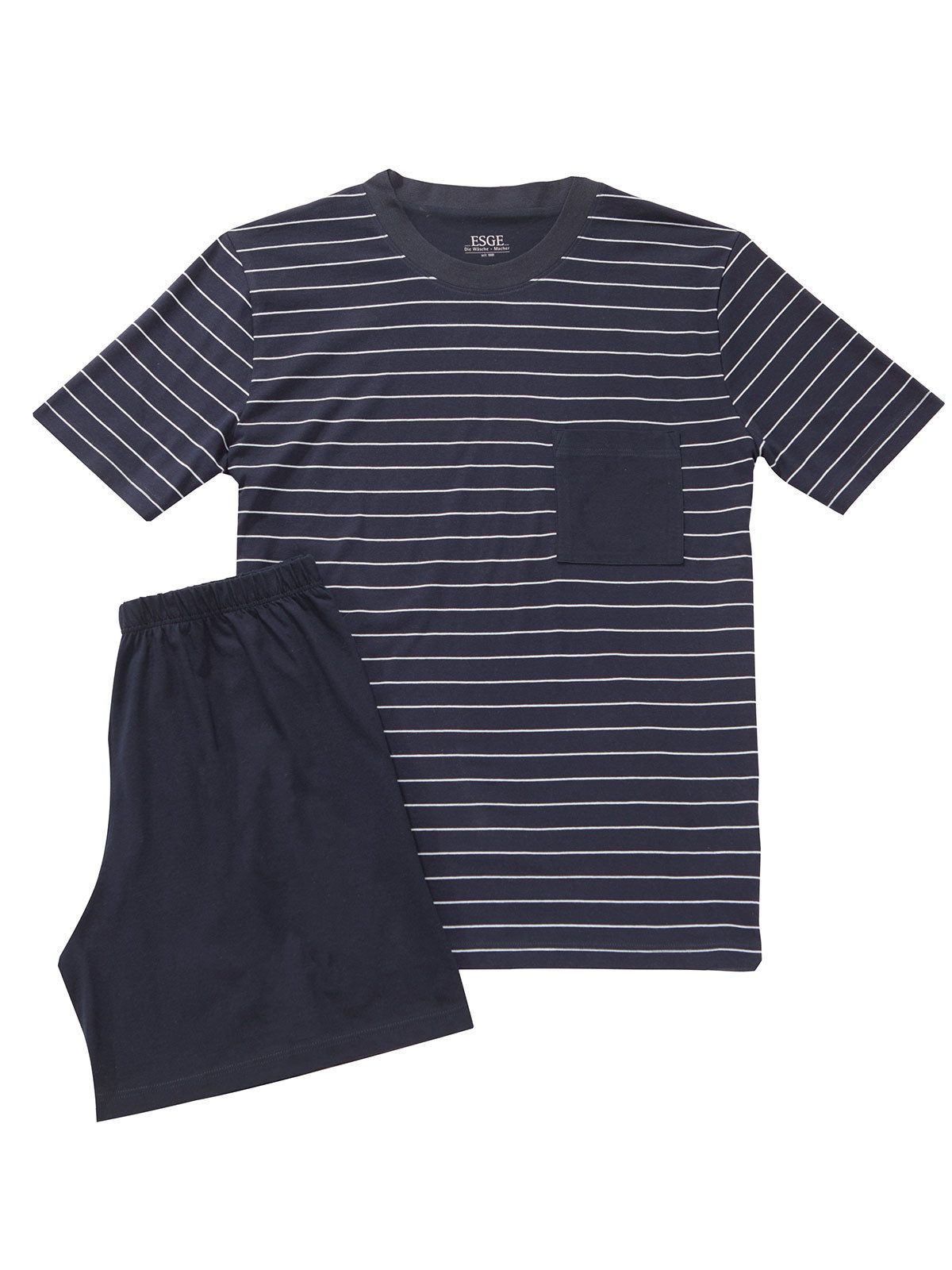 ESGE - Die Wäsche-Macher Pyjama Herren Pyjama kurz Nachtwäsche (Stück, 1 tlg) -