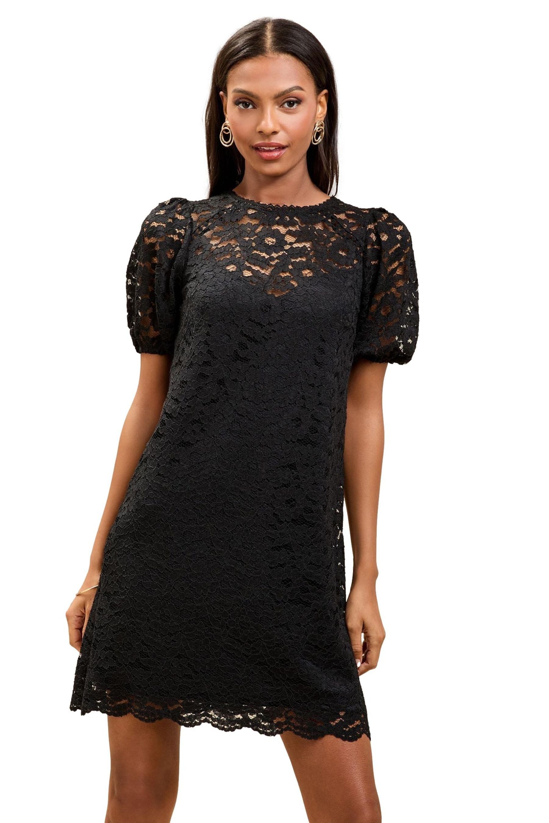 LIPSY Minikleid Lipsy Kurzärmeliges Etuikleid in Minilänge Regular (1-tlg)