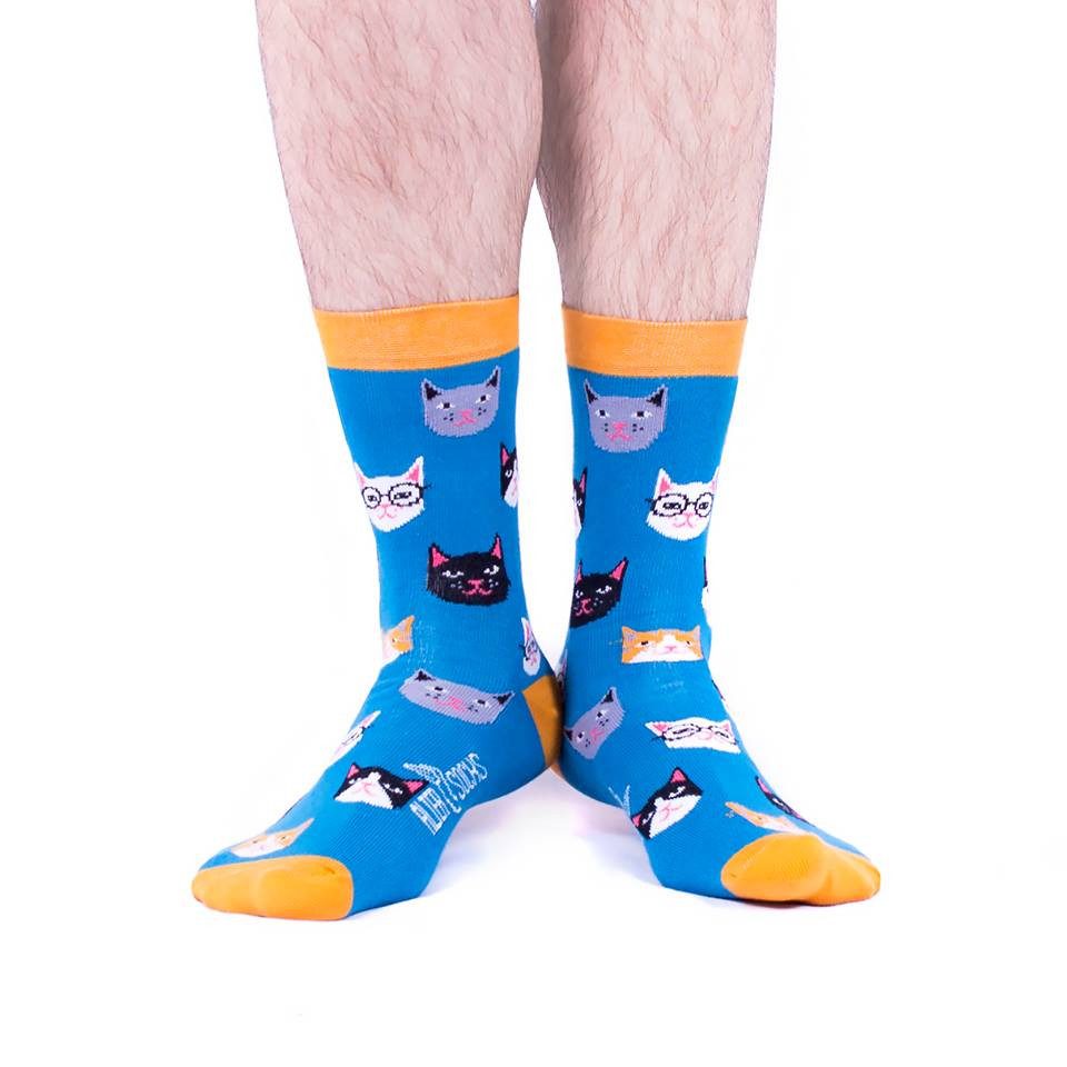 AlterSocks Freizeitsocken Lustige Katzen Socken Damen & Herren witzige Socken, Einheitsgröße (1 Paar)