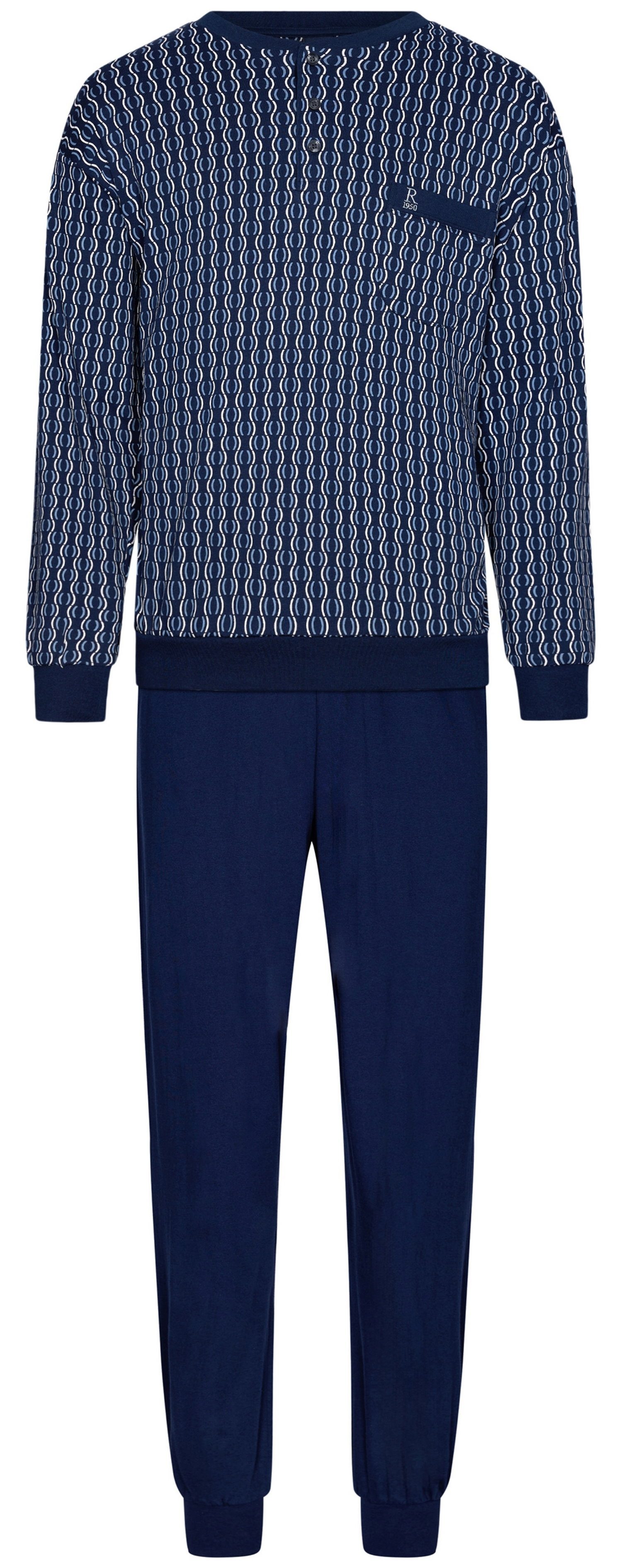 Robson Schlafanzug Herren pyjama lang (2 tlg) Baumwolle günstig online kaufen