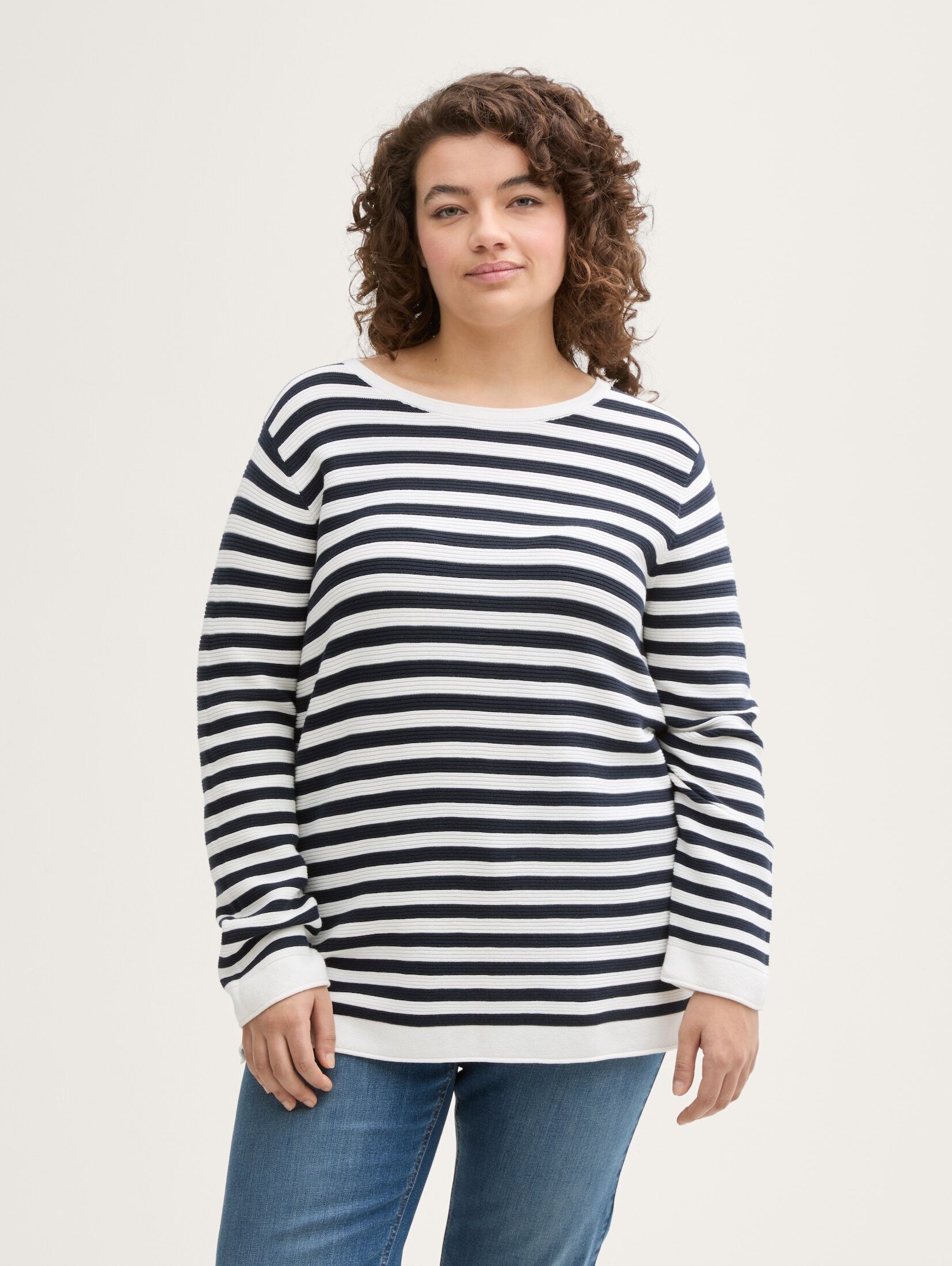 Strickpullover Plus Size - Strickpullover mit Bio-Baumwolle