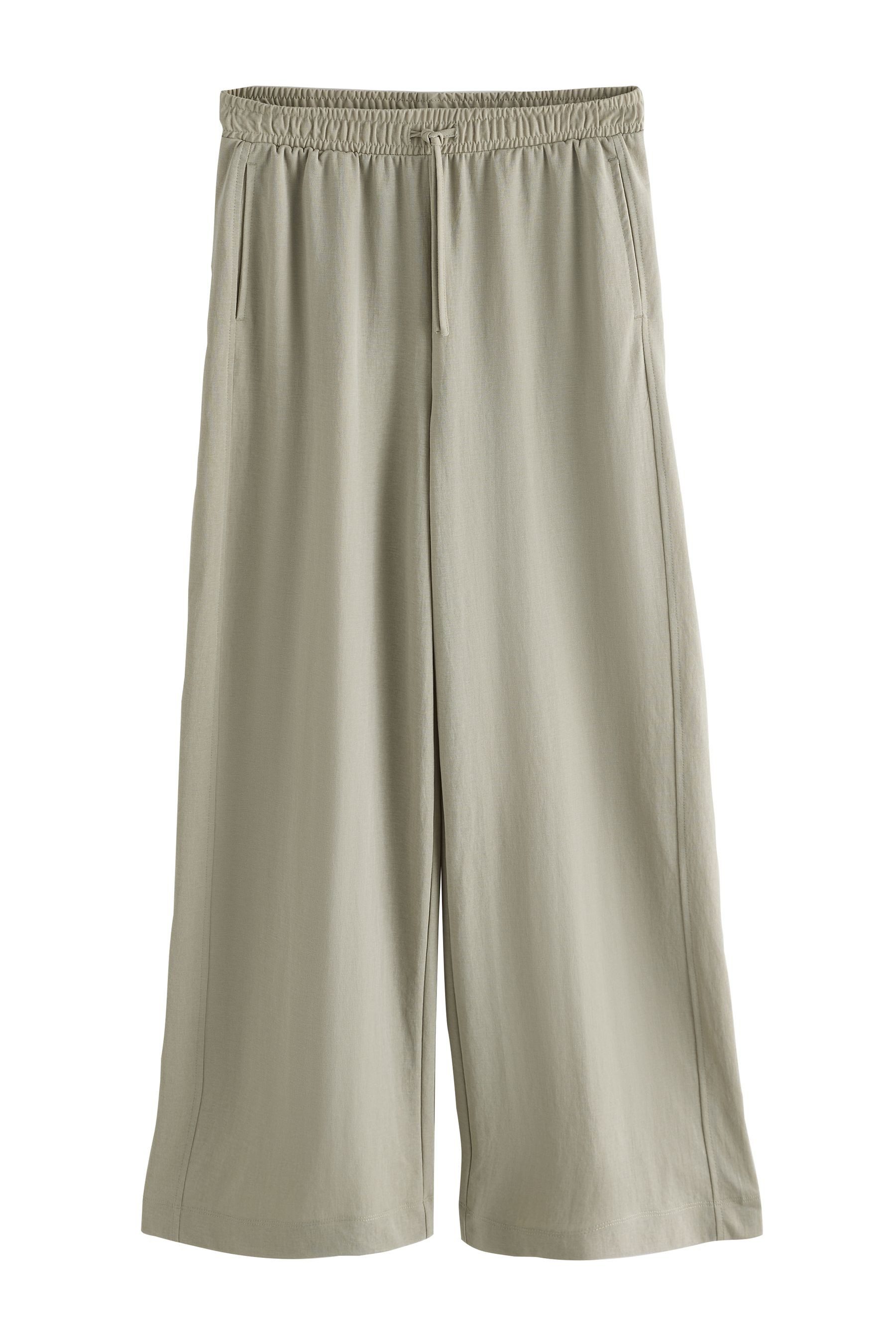 Palazzohose Hose mit weitem Bein in Weboptik