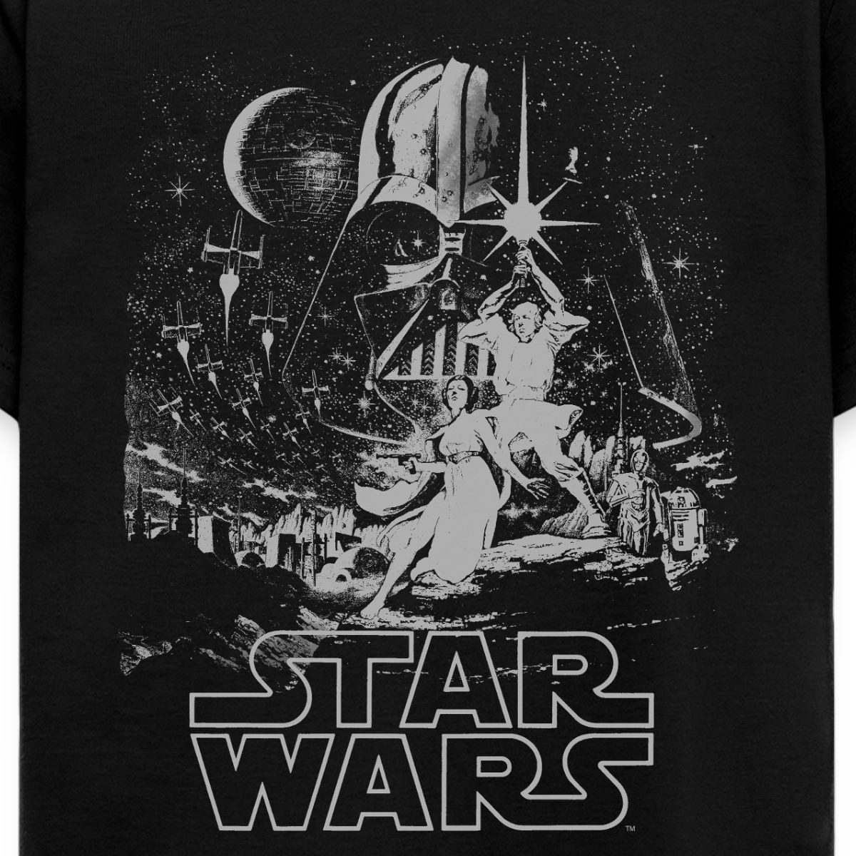 Spreadshirt T-Shirt Star Wars Galaxie Darth Vader Retro Kinder T-Shirt (1-tlg)