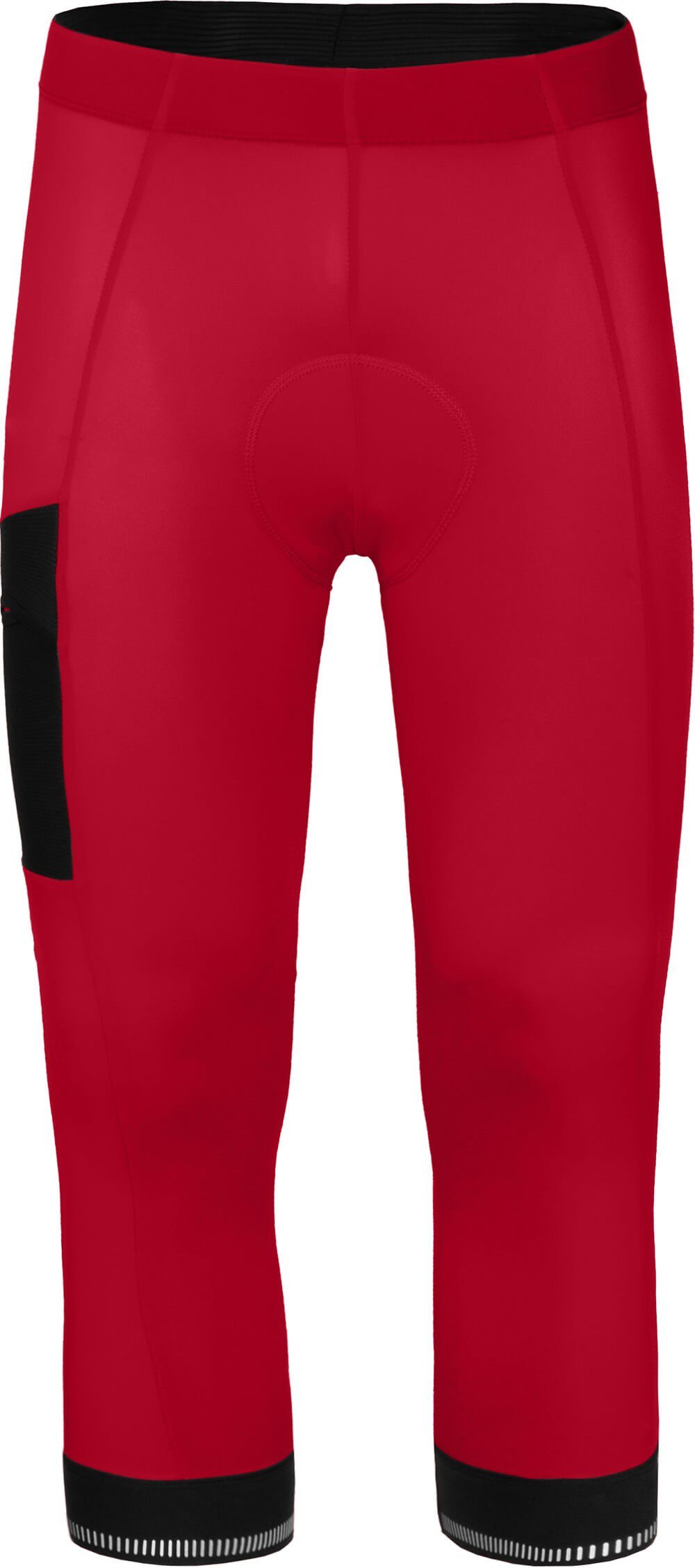 Bergson Fahrradhose KEMI COMFORT Capri (mit Sitzpolster) Herren 3/4 Radhose, bielastisch, tight, Normalgrößen, Kirsch rot