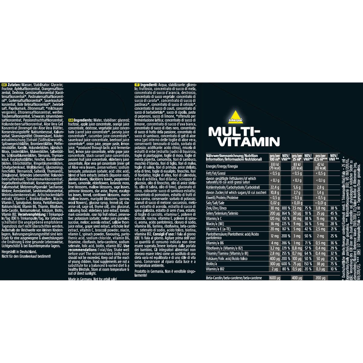 Inko Inko Active Multivitamin Ampullen Ampulle, 20 er 500 ml