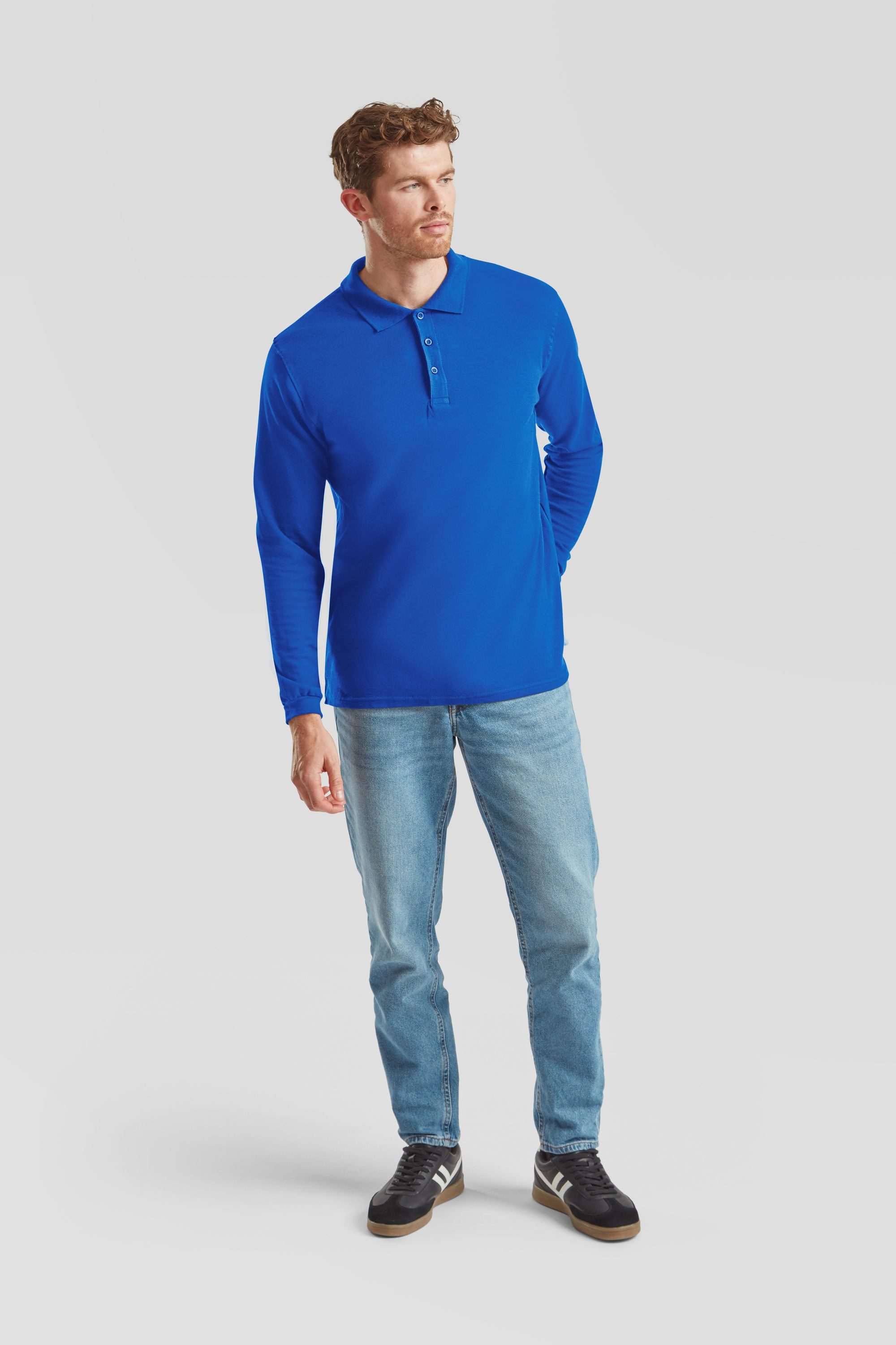 Fruit of the Loom Poloshirt Fruit of the Loom Premium Long Sleeve Polo günstig online kaufen