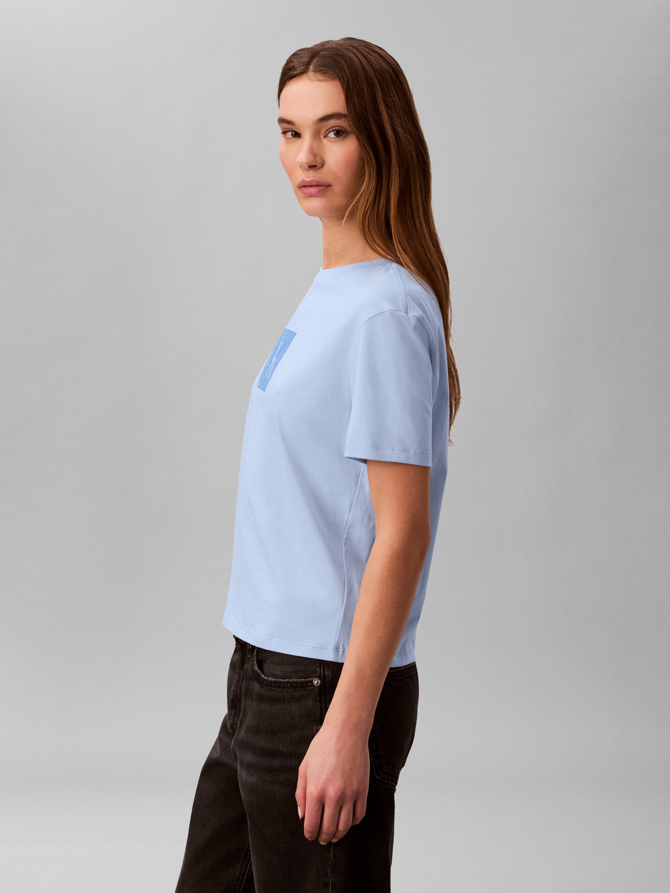 Calvin Klein Jeans T-Shirt CLASSIC FIT MONOGRAM TEE Regular fit mit Rundhalsausschnitt – Bild 3 von 5