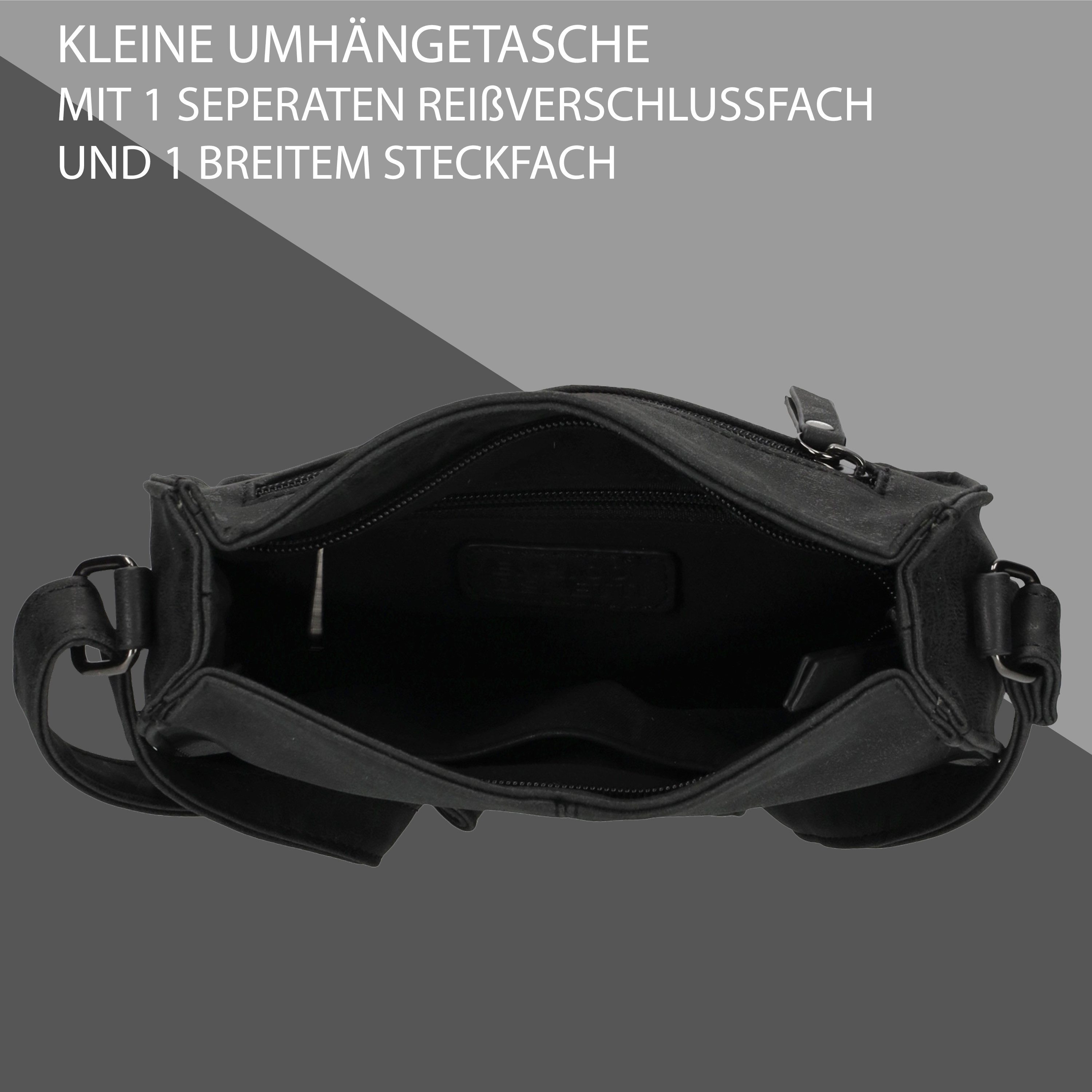 Enrico Benetti Umhängetasche Kleine Umhängetasche Damen (kleine Handtasche zum umhängen, Crossbody Tasche), aus hochwertigem Lederimitat