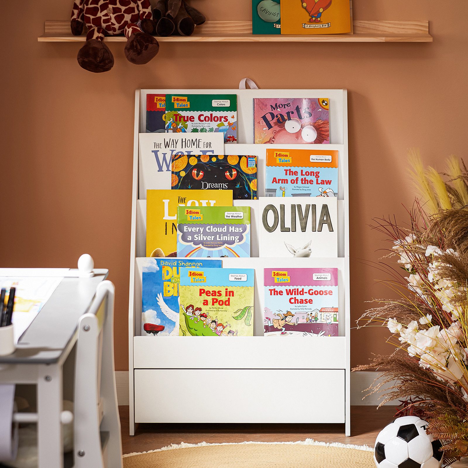 SoBuy Kinderregal KMB112, Bücherregal mit 4 günstig online kaufen