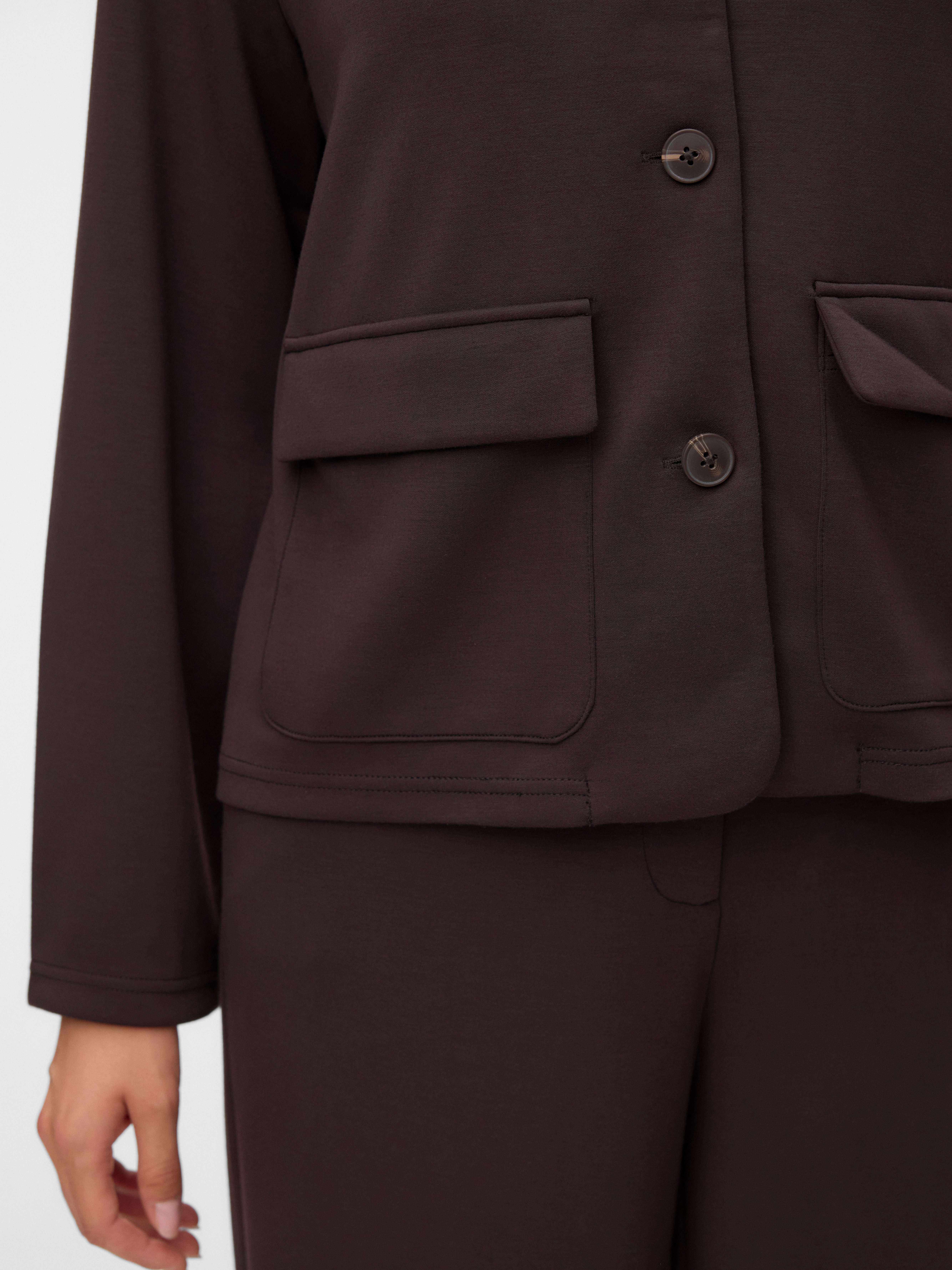 Vero Moda Jerseyblazer VMBELLIS LS JACKET NOOS Materialmix, mit Stretch