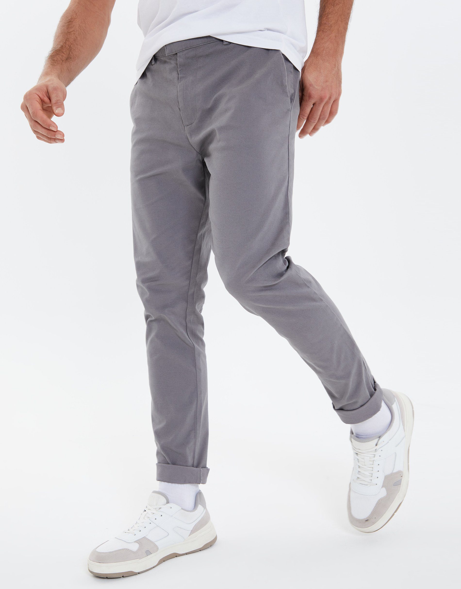 THB Stretch Marley Chino Trouser Chinohose Charcoal Threadbare