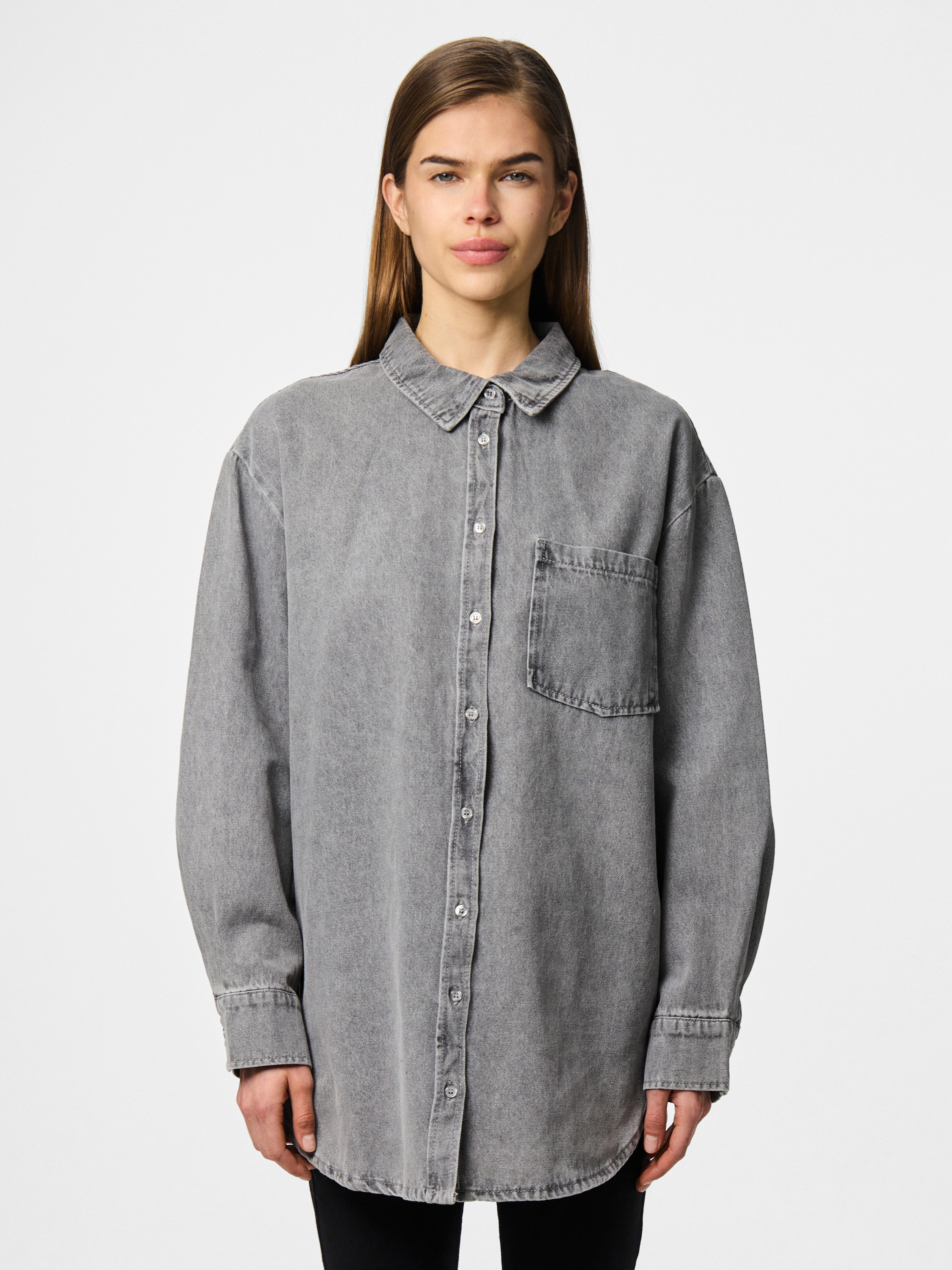 pieces Jeansbluse PCMAISIE LS DENIM SHIRT NOOS BC günstig online kaufen