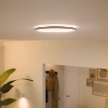 WiZ LED Panel LED Deckenleuchte in Weiß 14W 1300lm 242mm, keine Angabe, Leuchtmittel enthalten: Ja, fest verbaut, LED, warmweiss, LED Panele