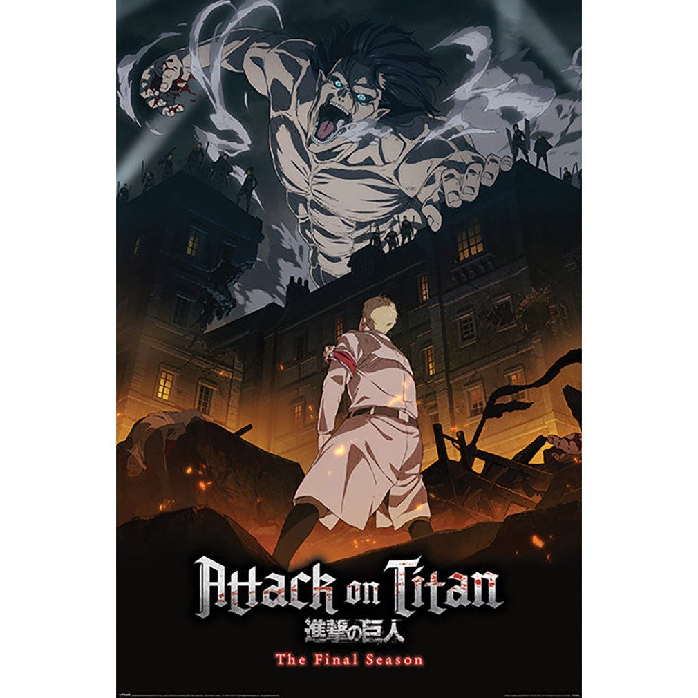 Attack on Titan Poster Eren Onslaught, Manga Anime Plakat Wanddekoration