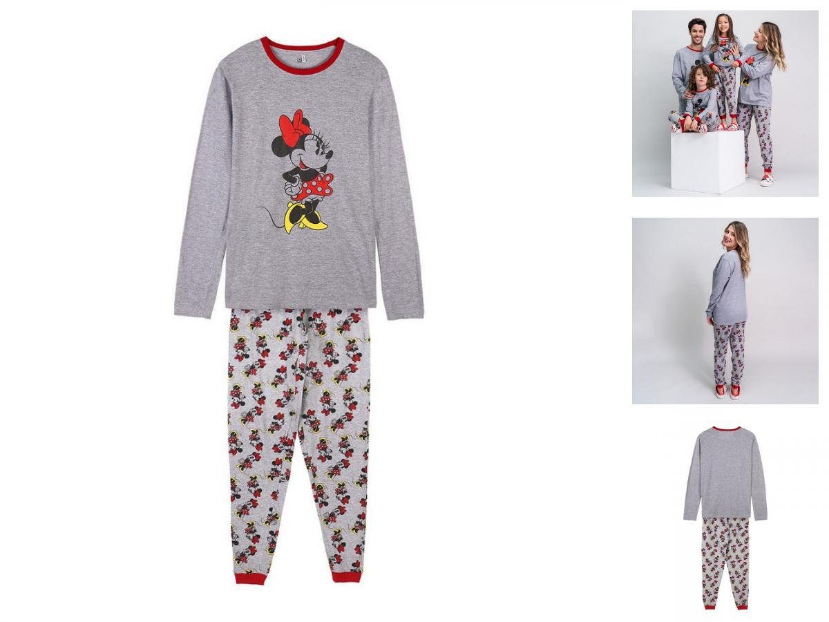 Mouse Damen Mickey Pyjama Mouse 2 XS Schlafanzug Pyjama Langarm Disney Minnie Nachtwäsche Teiler
