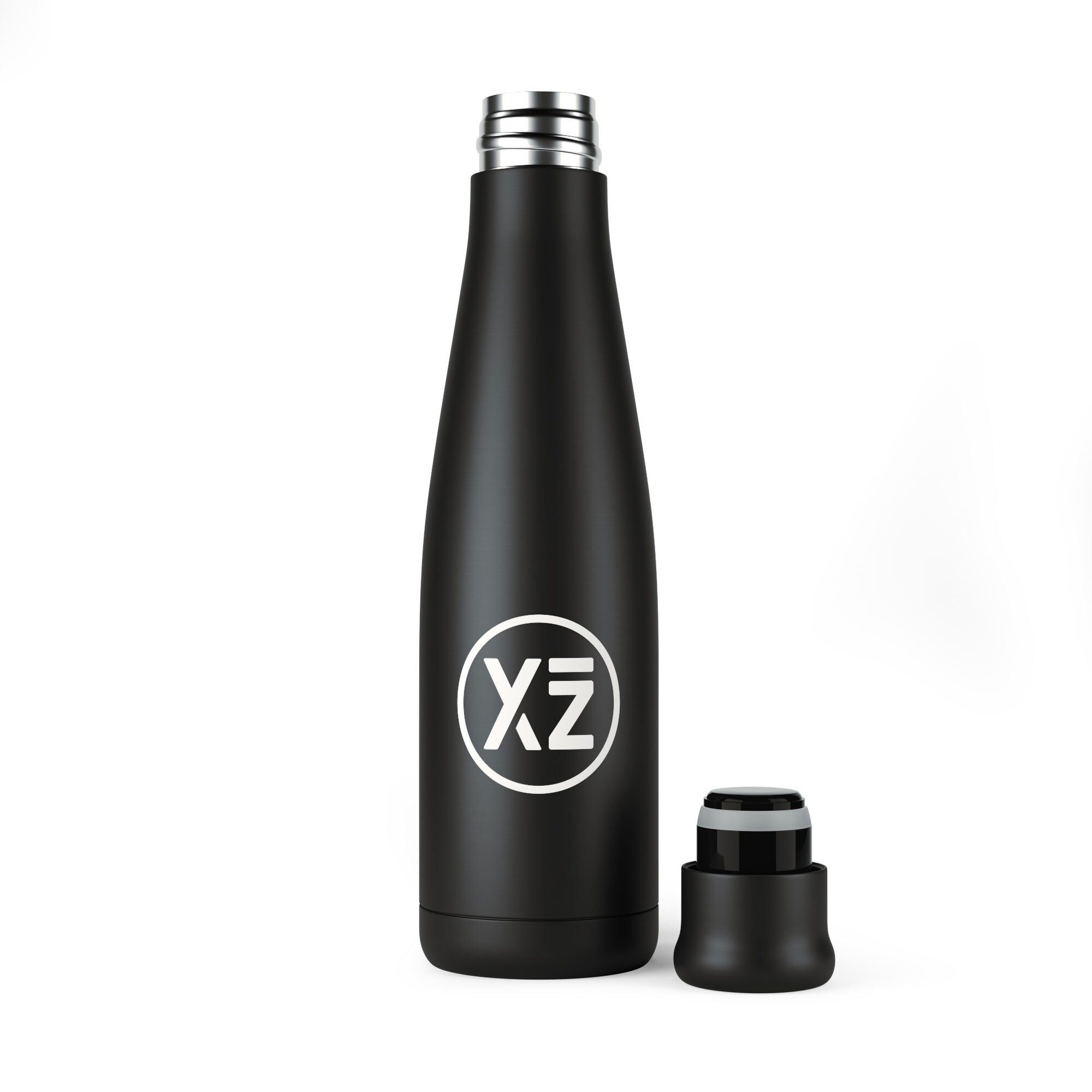 Doppelwandige schwarz isolier-trinkflasche, Isolier-Trinkflasche Isolierflasche INTENSE aus Edelstahl YEAZ
