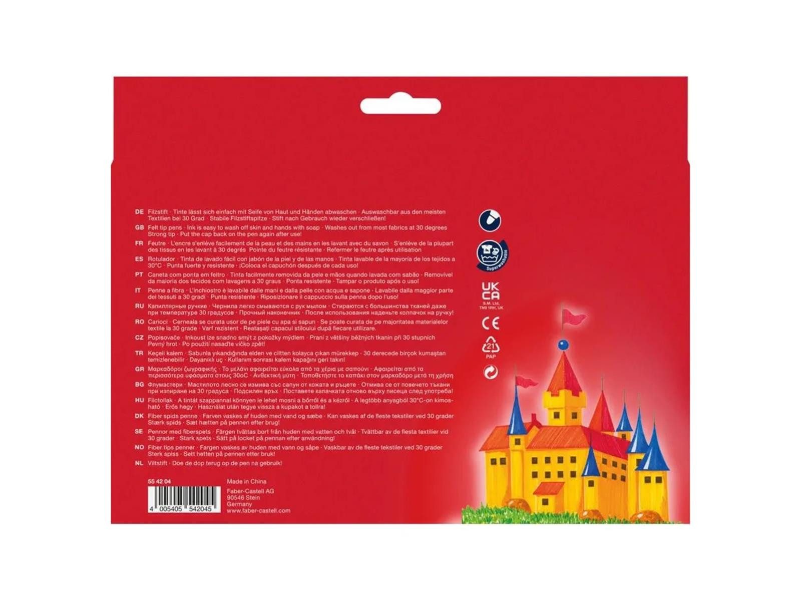 Faber-Castell Filzstift Faber-Castell Castle Filzstift - 50er Kartonetui
