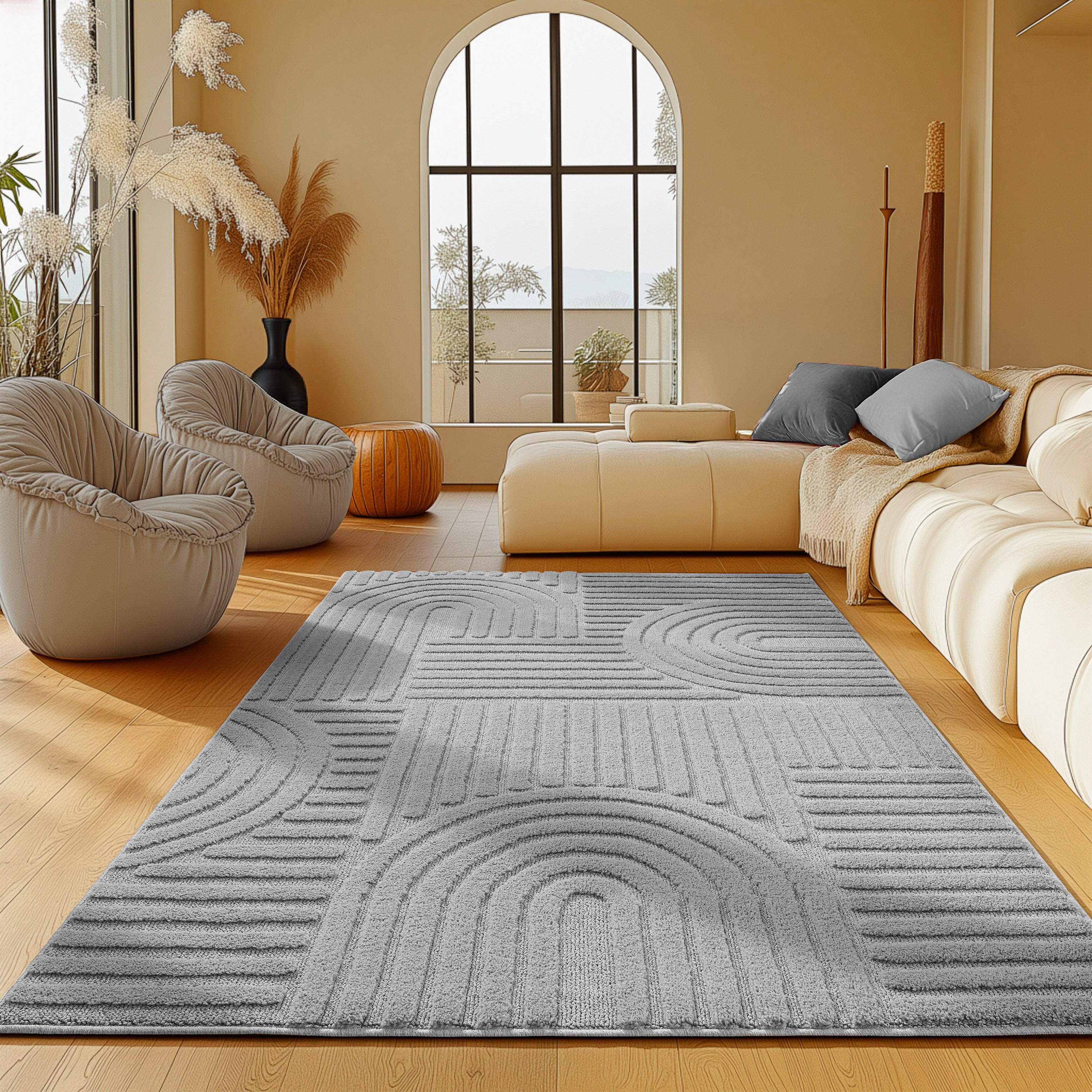 SIMPEX24 Designteppich Skandinavischer Boho, Rechteckig, Höhe: 8 mm, Teppich Wohnzimmer, Schlafzimmer, Gästezimmer