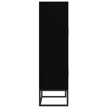 vidaXL Highboard Highboard Schwarz 70x35x125 cm Holzwerkstoff (1 St)