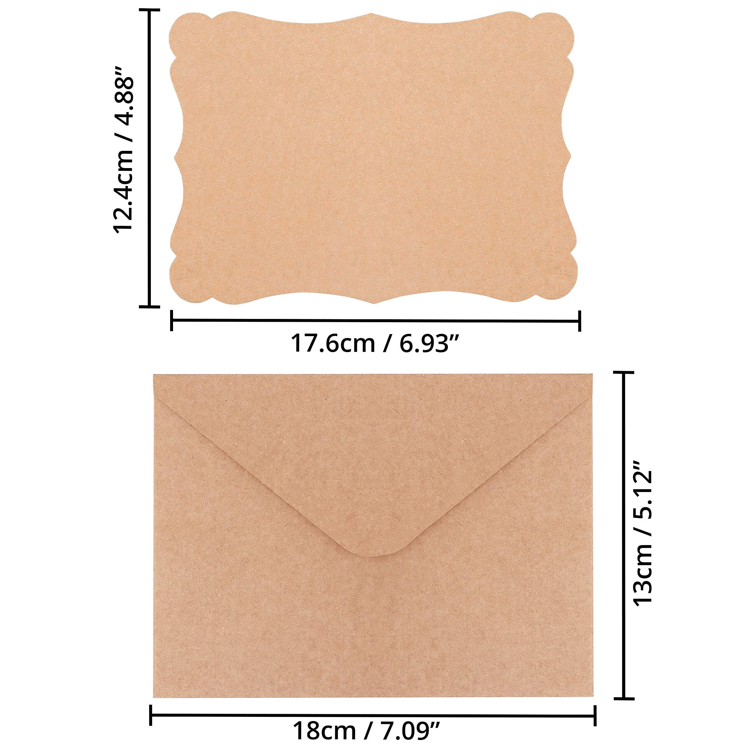 Thumbnail - Belle Vous Grußkarten 50 Blanko Karten und Umschläge - 17,6 x 12,4 cm, Set mit 50 Stück