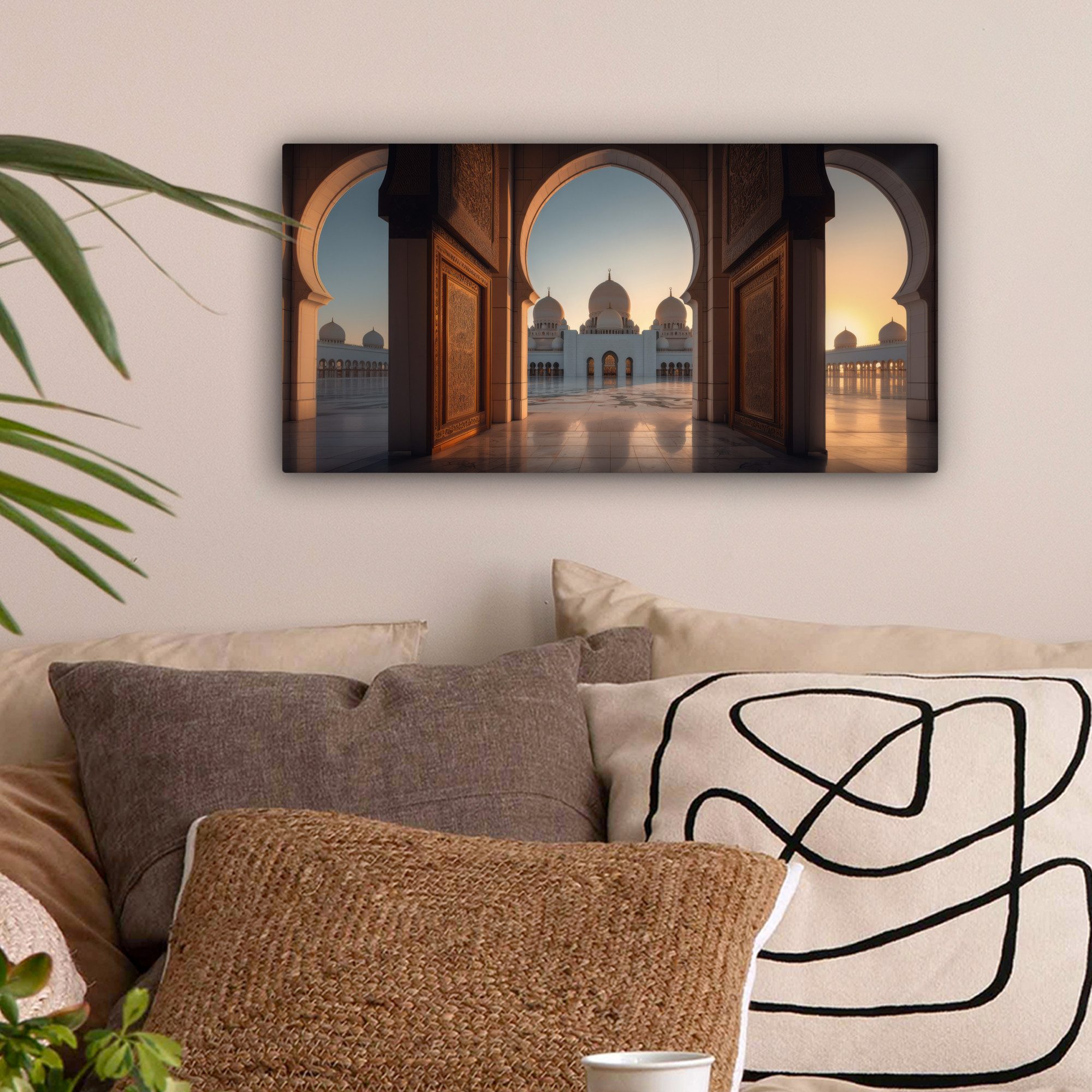 OneMillionCanvasses® Leinwandbild Panorama Sonnenaufgang - Weiße günstig online kaufen