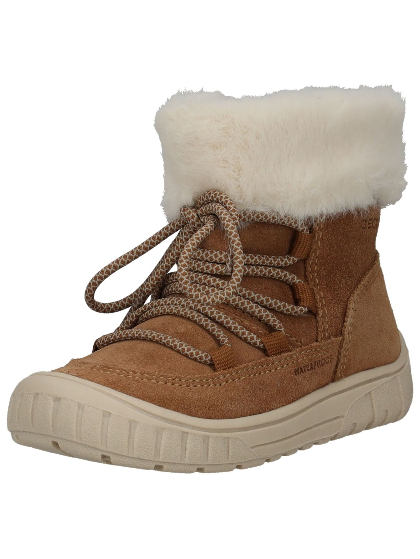 Geox Stiefelette Leder/Textil . Schnürstiefelette