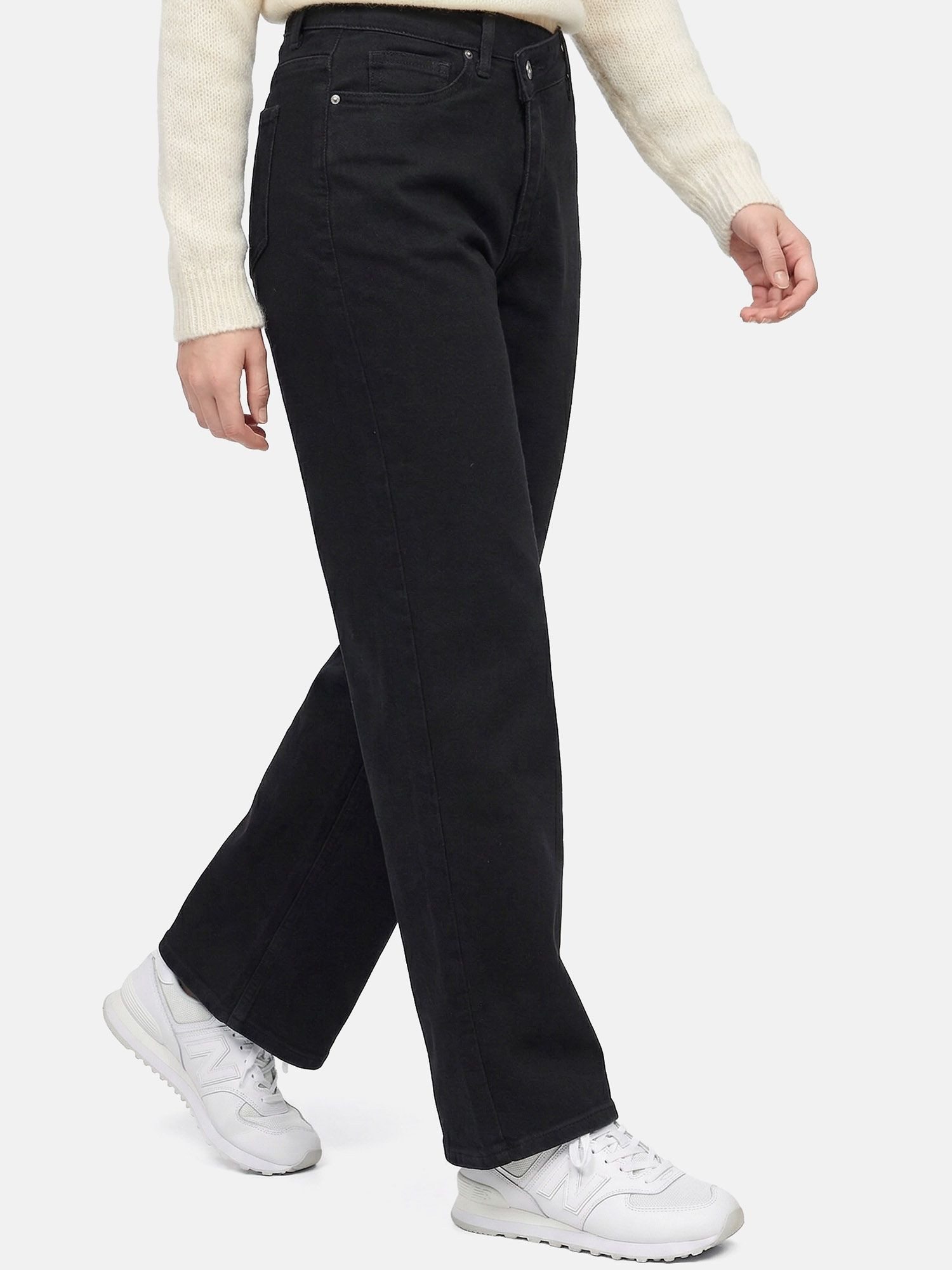 Tazzio Straight-Jeans F141 High Waist, gerades Bein, cleane Uni-Optik – Bild 5 von 5