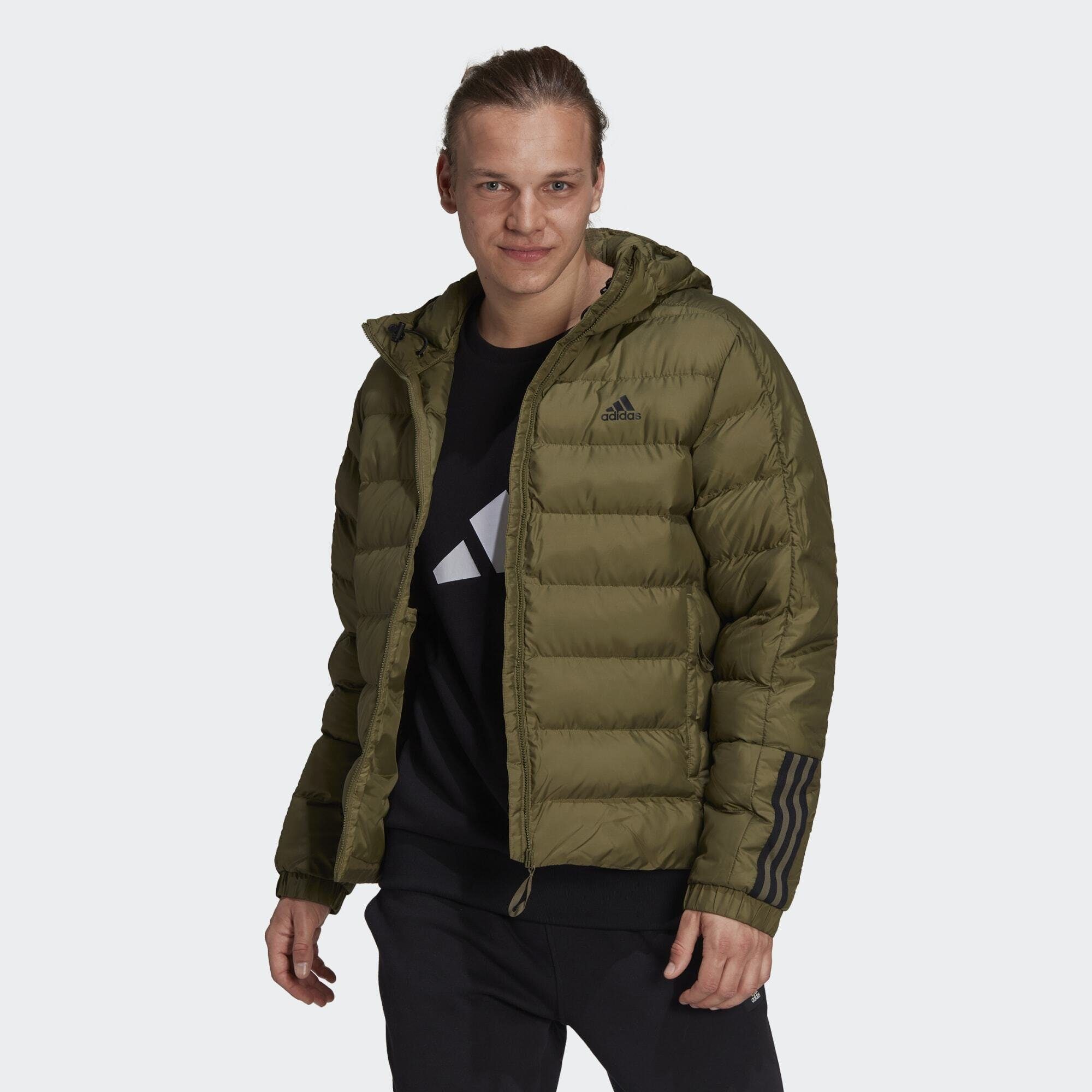 3-STREIFEN Olive Sportswear adidas JACKE HOODED Focus MIDWEIGHT ITAVIC Funktionsjacke