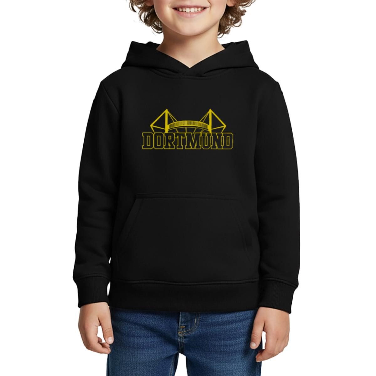 Spreadshirt Hoodie Dortmund Stadion Fußball Fan Kinder Premium Hoodie (1-tlg)