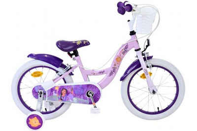 Volare Kinderfahrrad Disney Wish, lila, 16 Zoll, (1-tlg), abnehmbare Seitenräder, höhenverstellbarer Sattel und Lenker, Mädchen