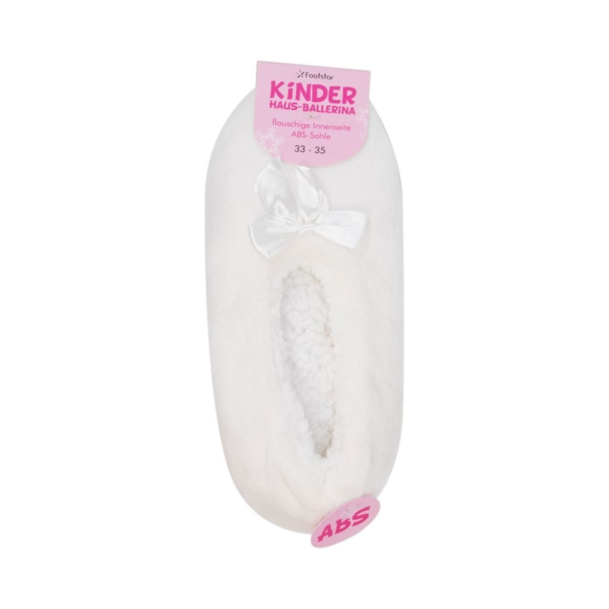 Gomati ABS-Socken Kinder Hausschuhe einzeln Paar Plüsch ABS (Packung, 1 - Paar) mit Satinschleife